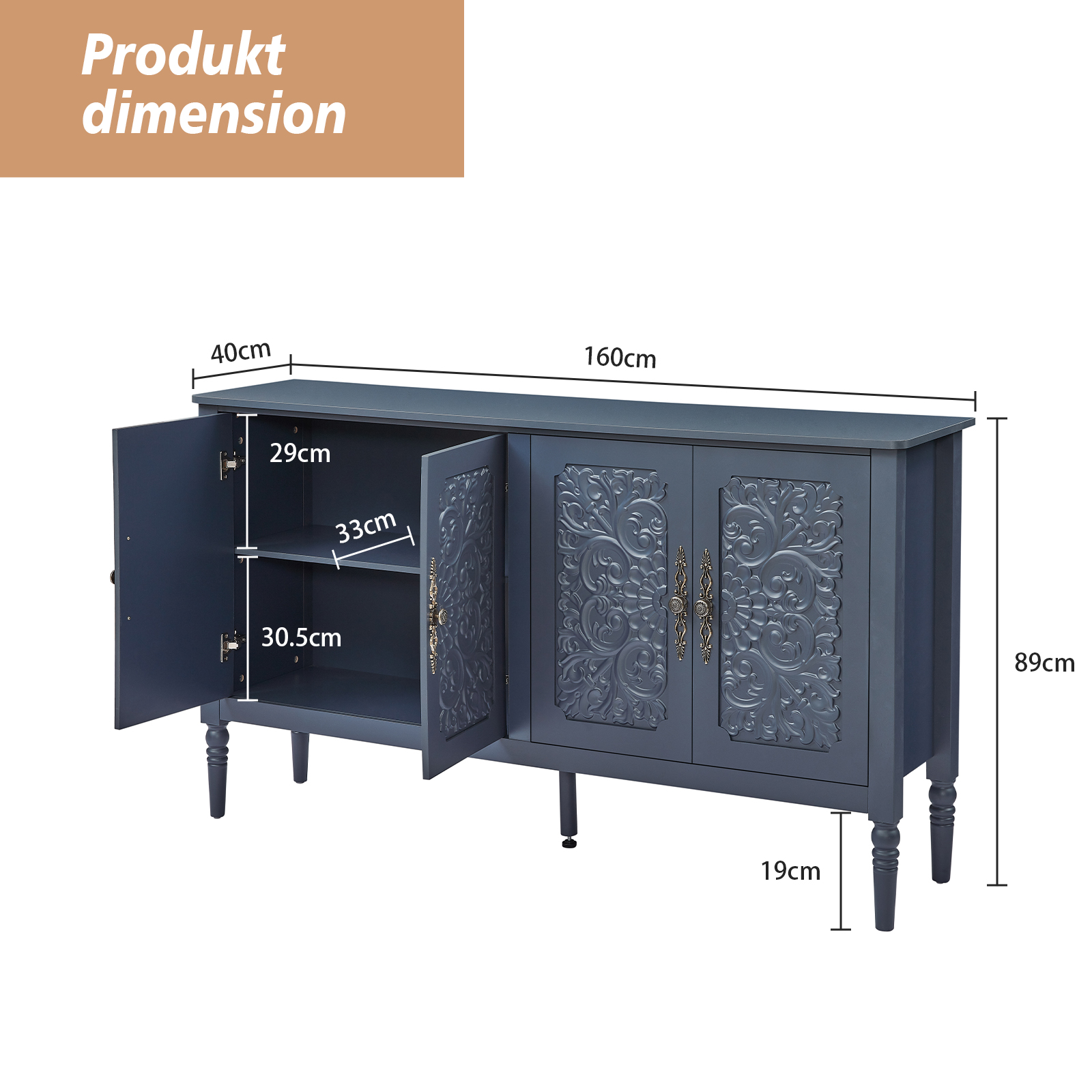 Dimensions du buffet