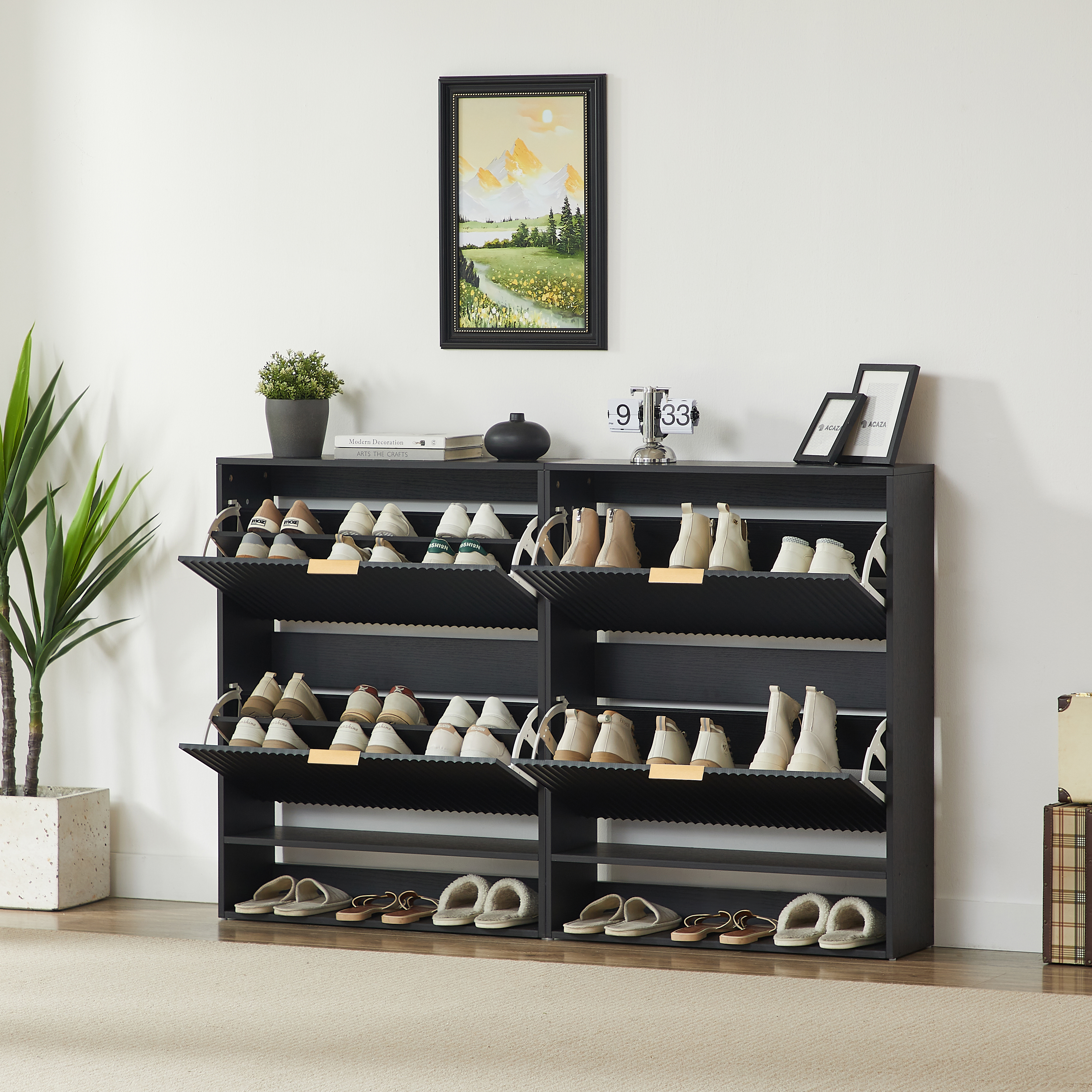 Détail du meuble à chaussures