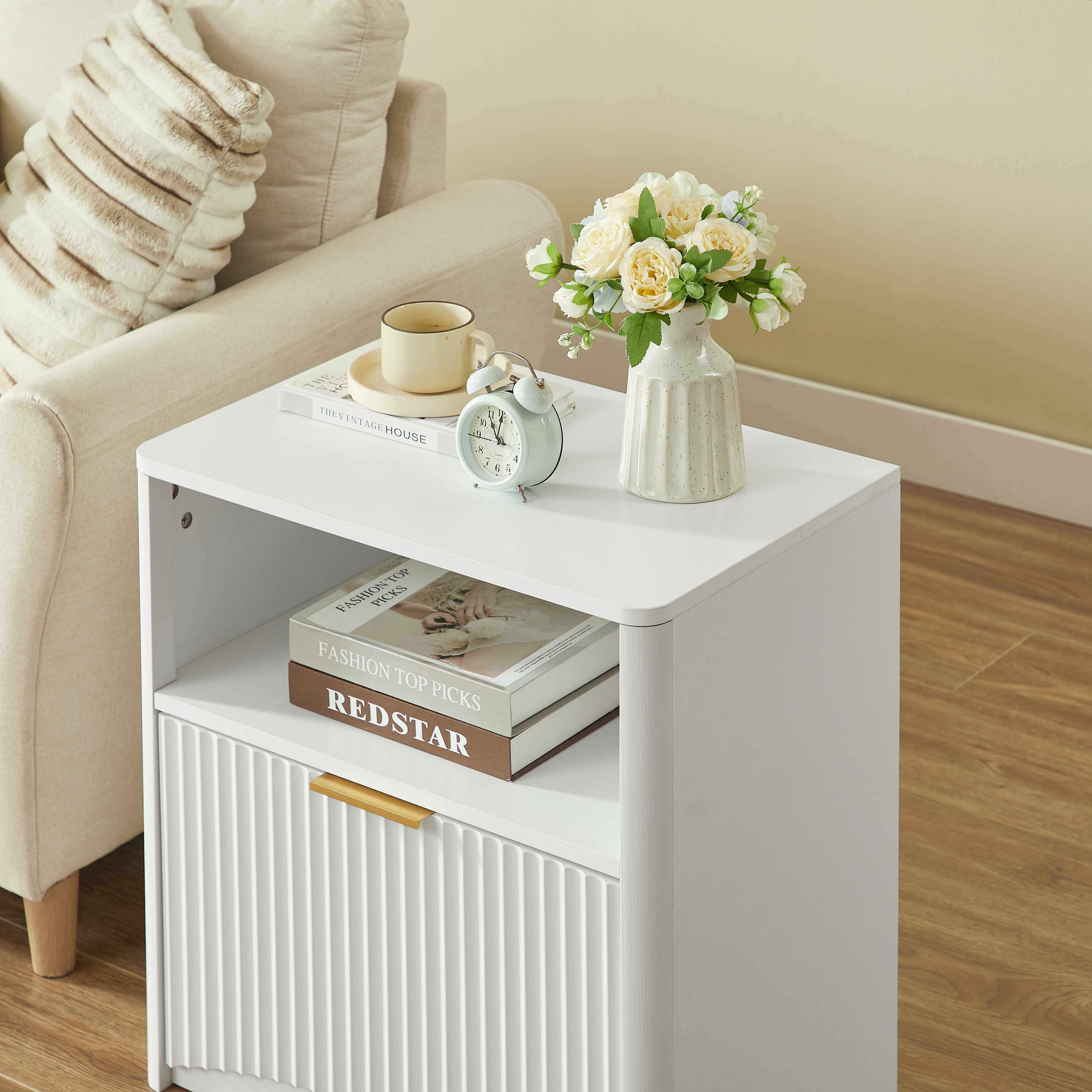 Plateau supérieur pour lampe et décoration