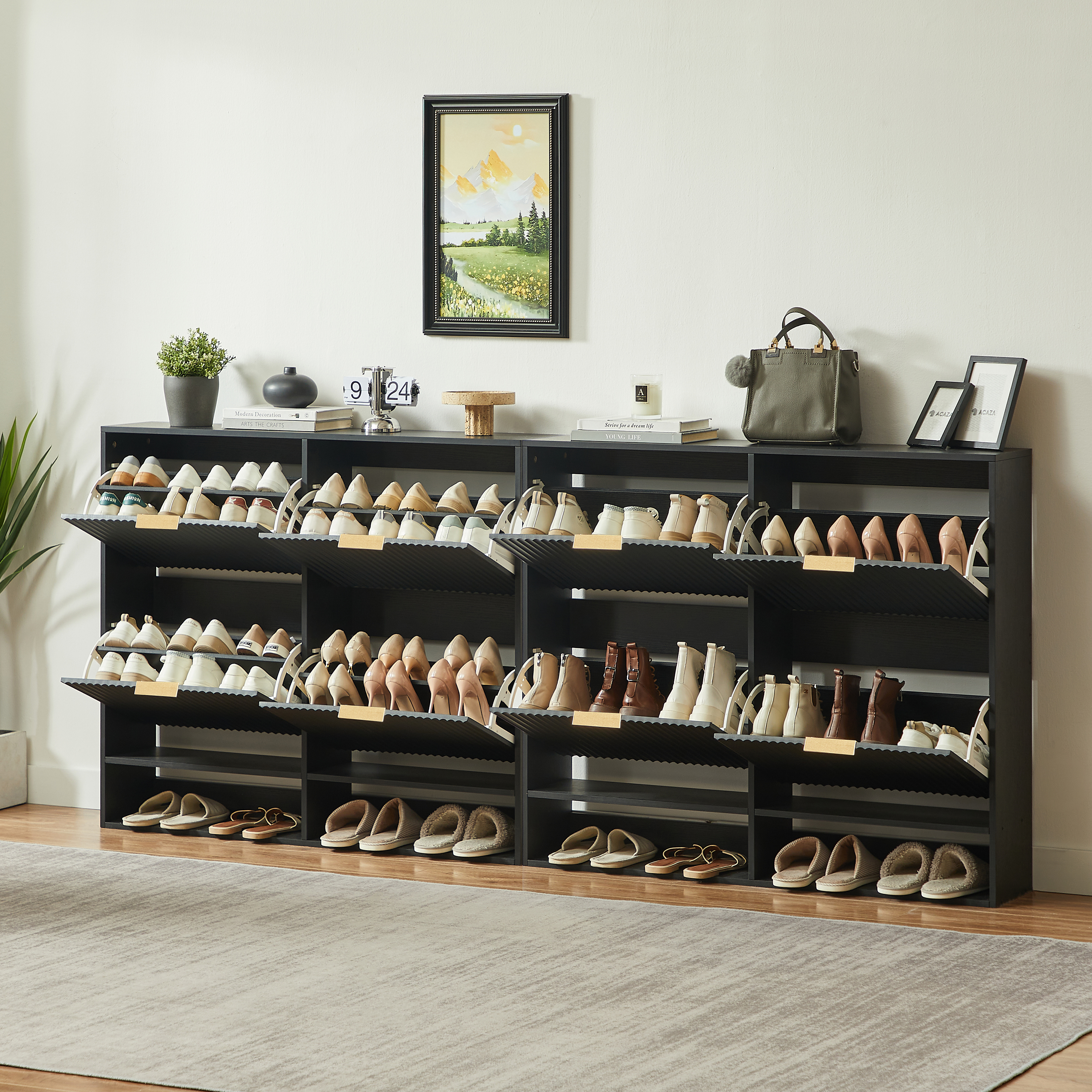 Détail du meuble à chaussures