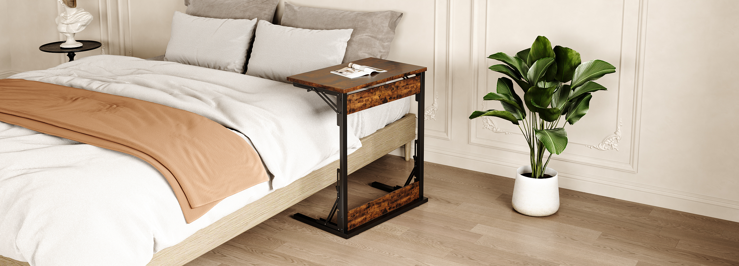 Gain de place avec la table en forme de C