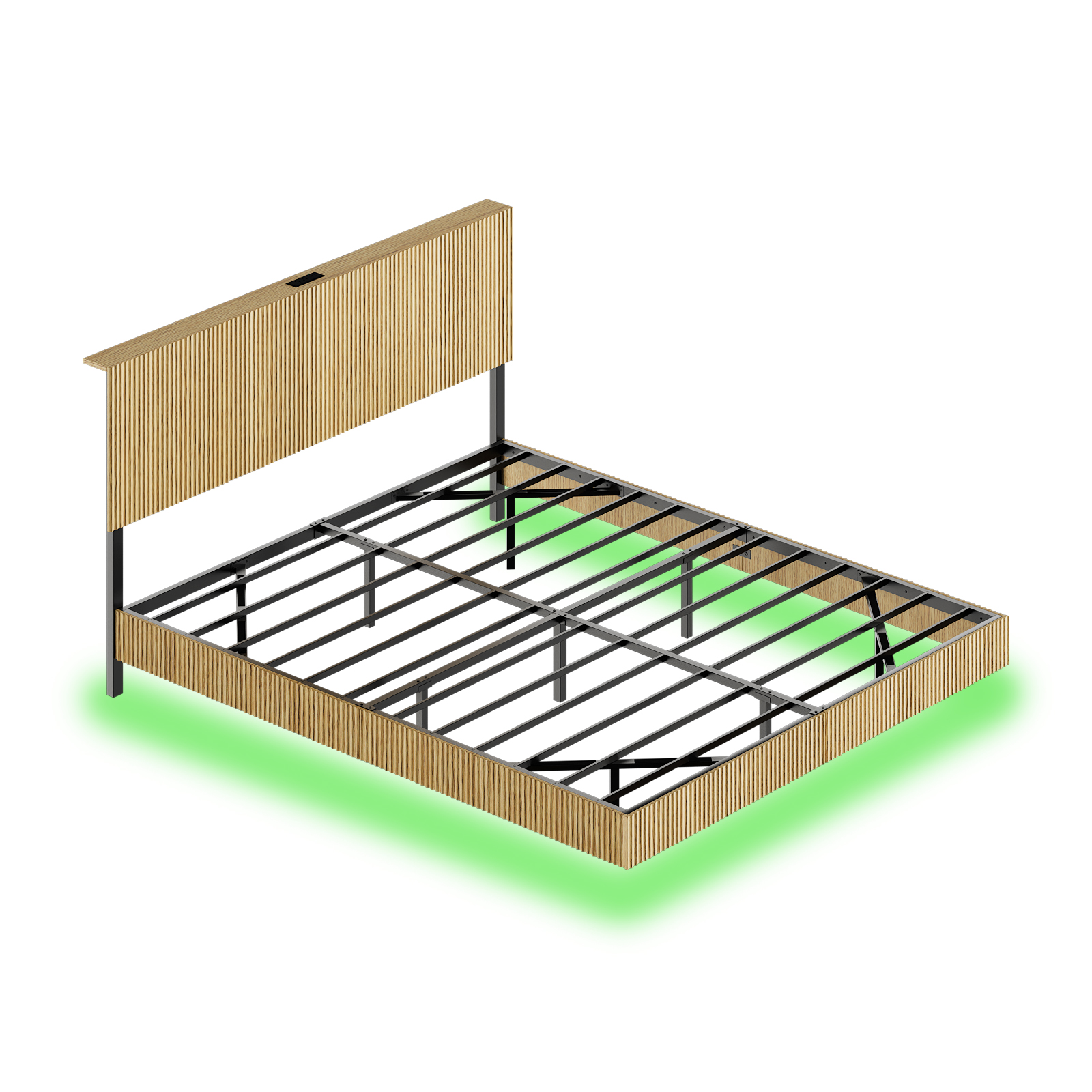 Lit design flottant avec pieds de soutien cachés e - image 4
