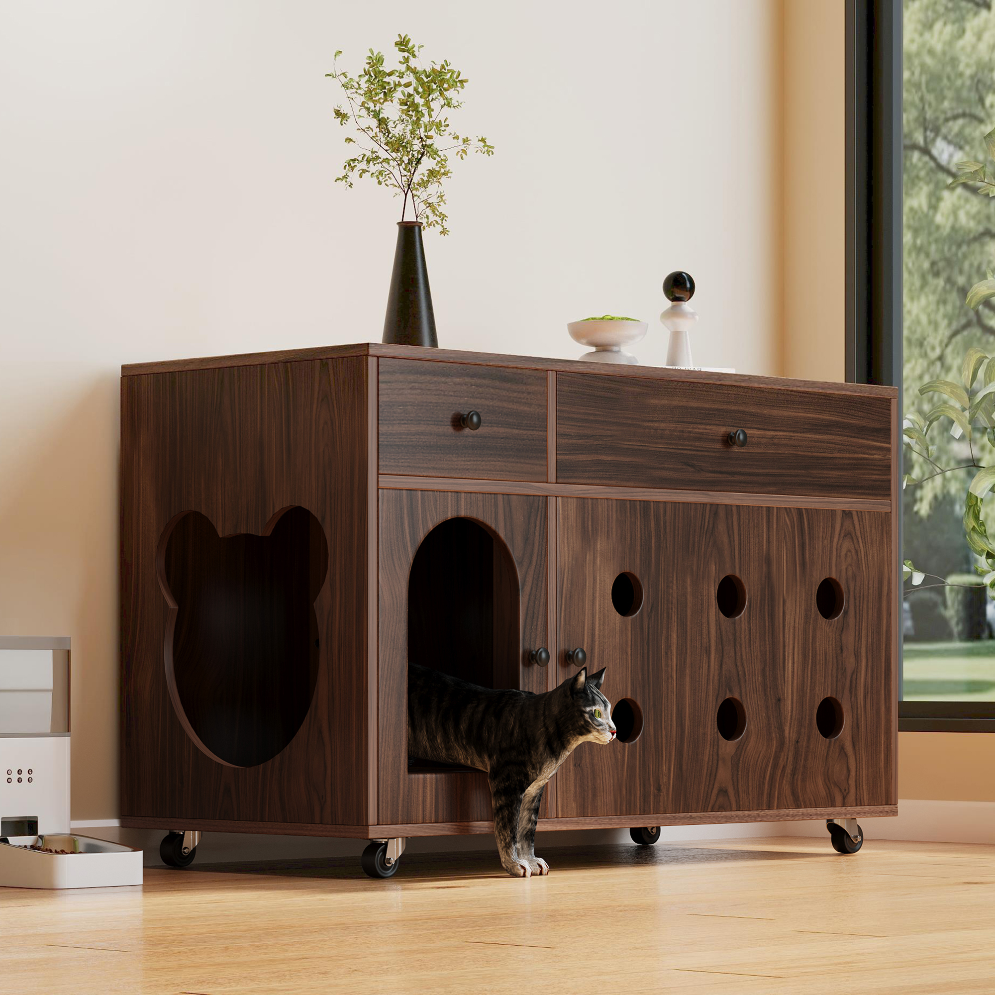 Katzenkloschrank (bewegliche Katzentoilette) – Kat