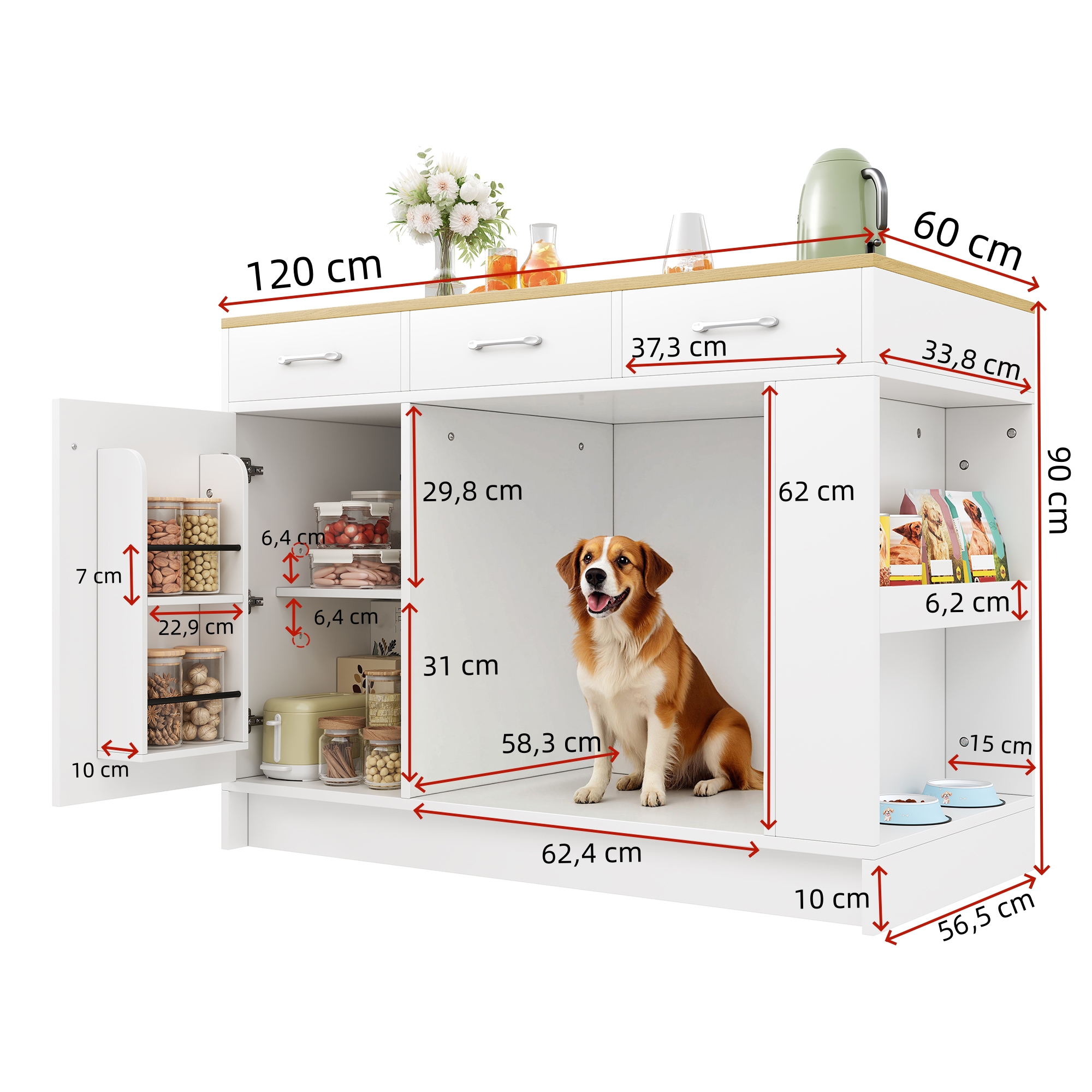 Dimensions du îlot de cuisine