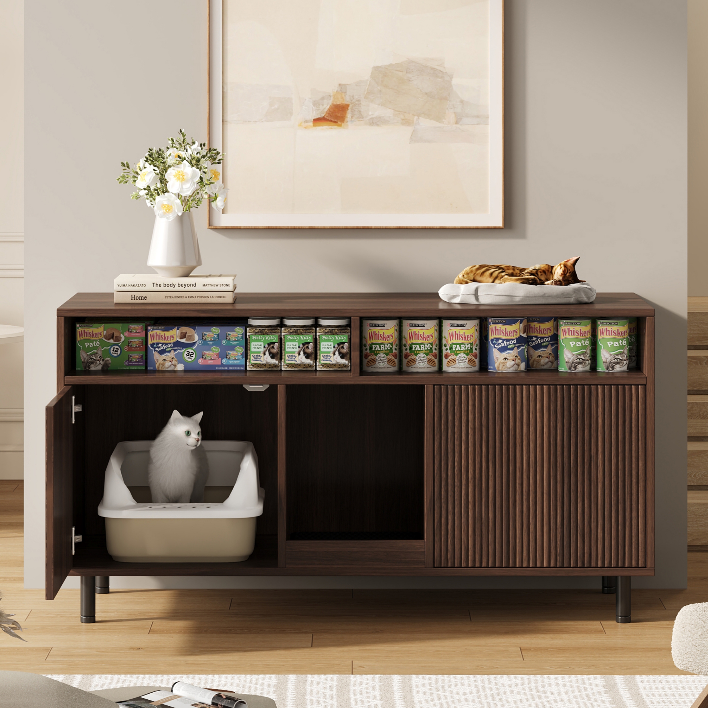 Katzentoiletten-Schrank/Katzenstreuwanne-Schrank m