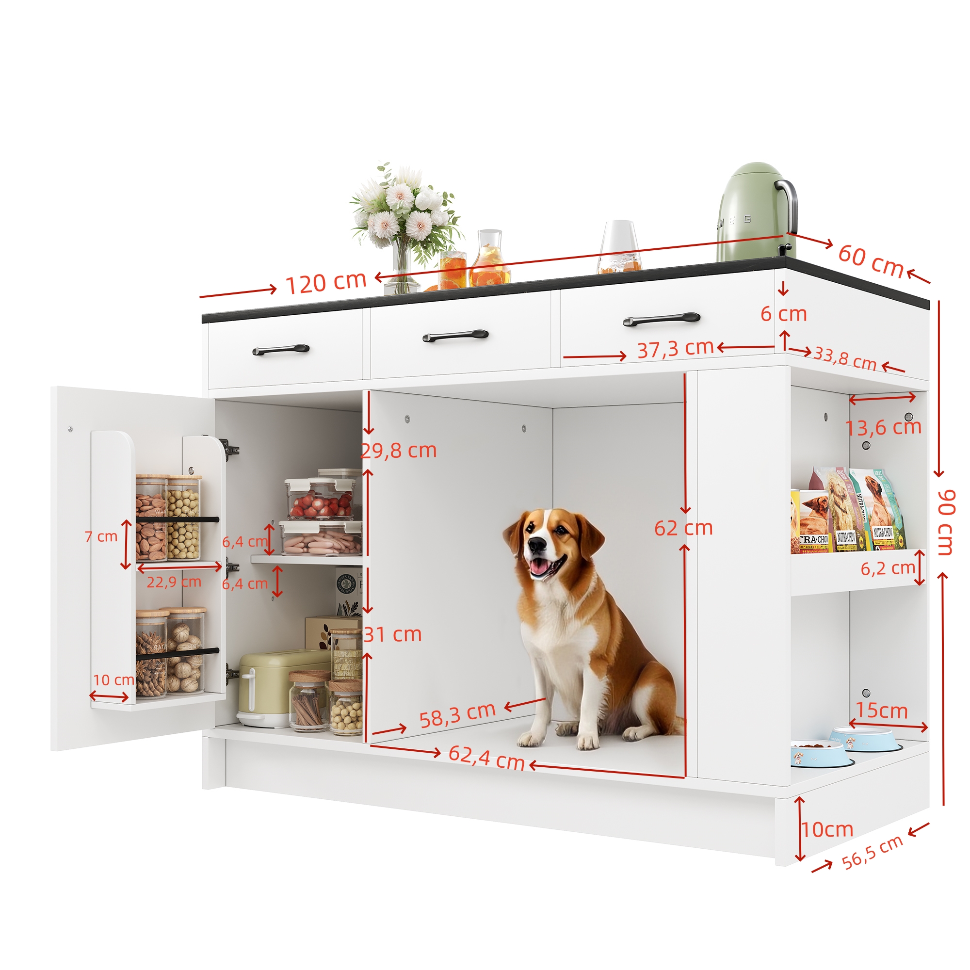 Dimensions du îlot de cuisine