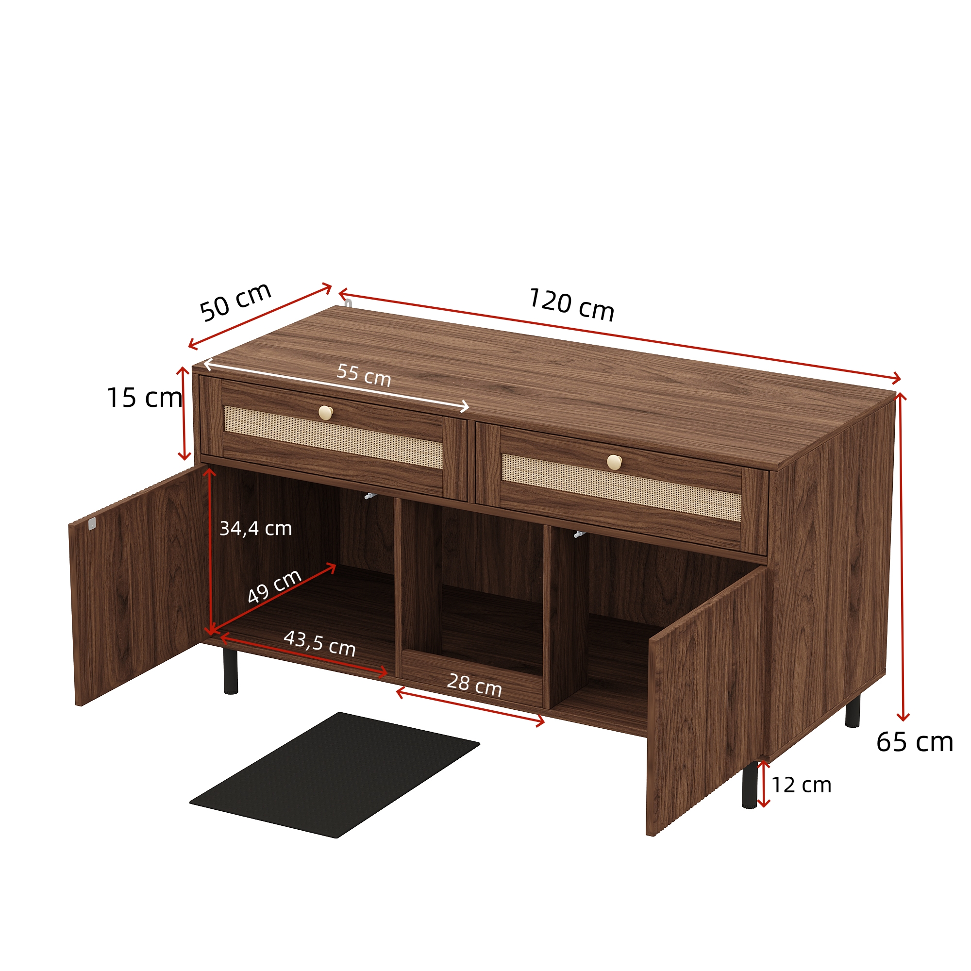 Dimensions du buffet