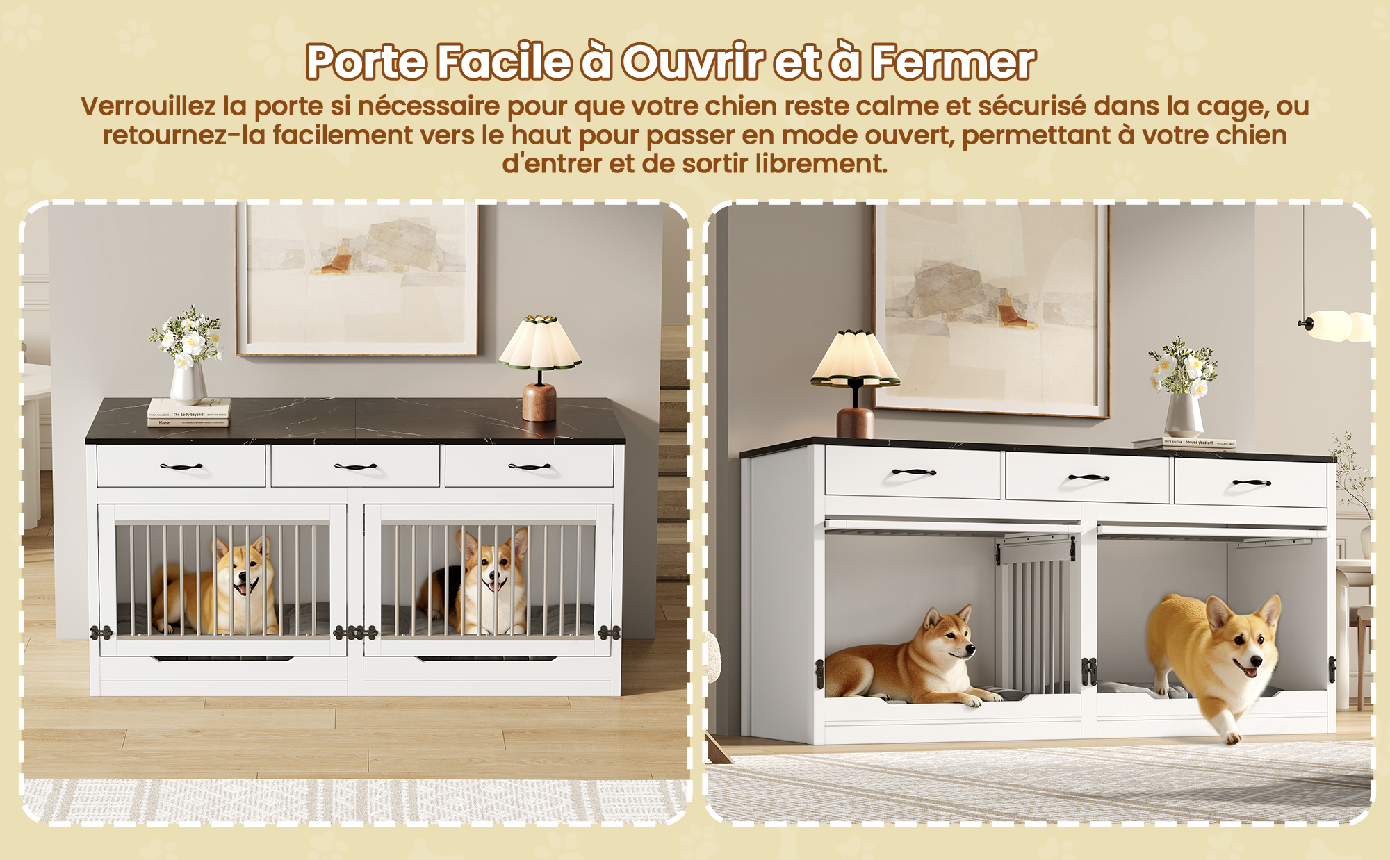 Détail du couchage rembourré