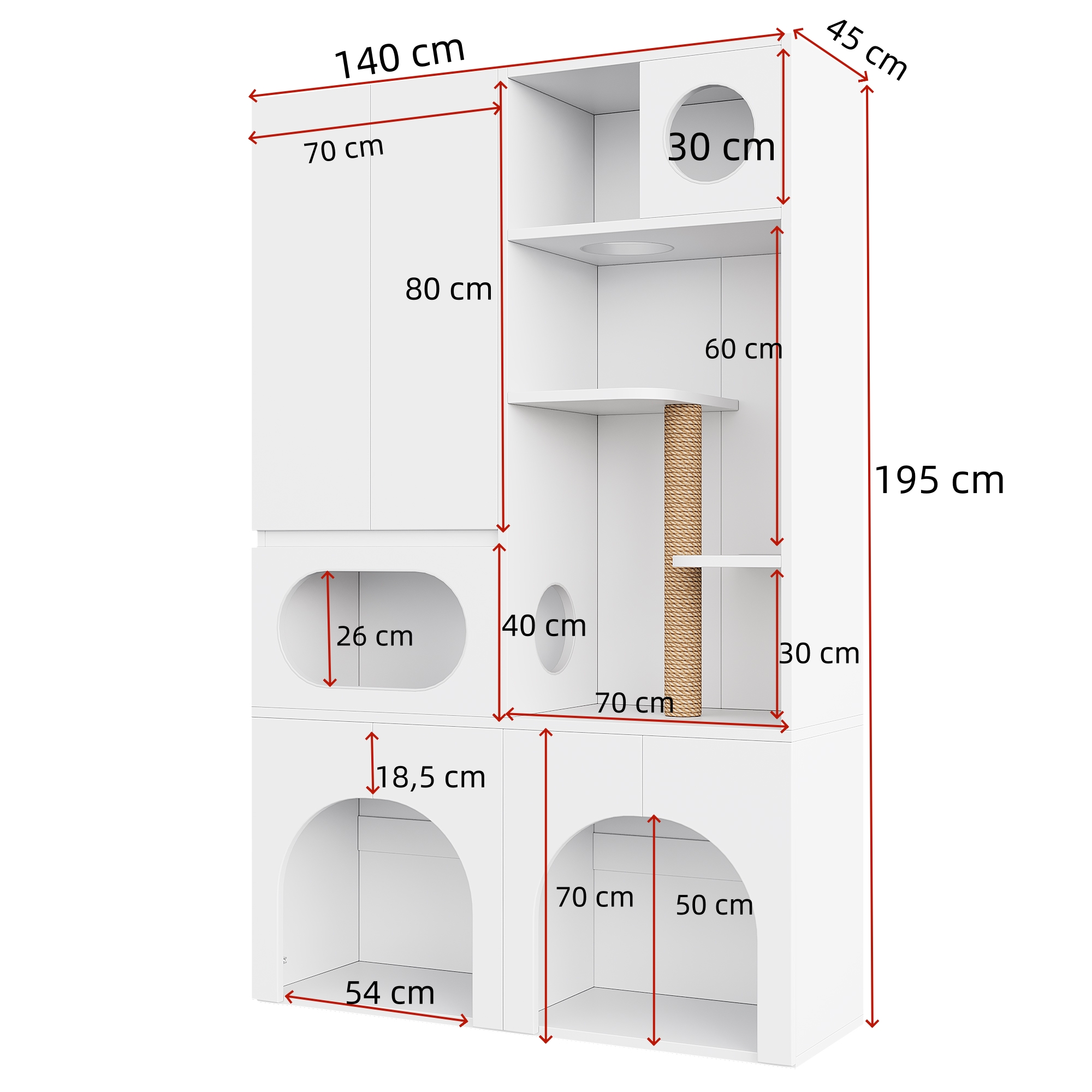 Dimensions du couchage rembourré
