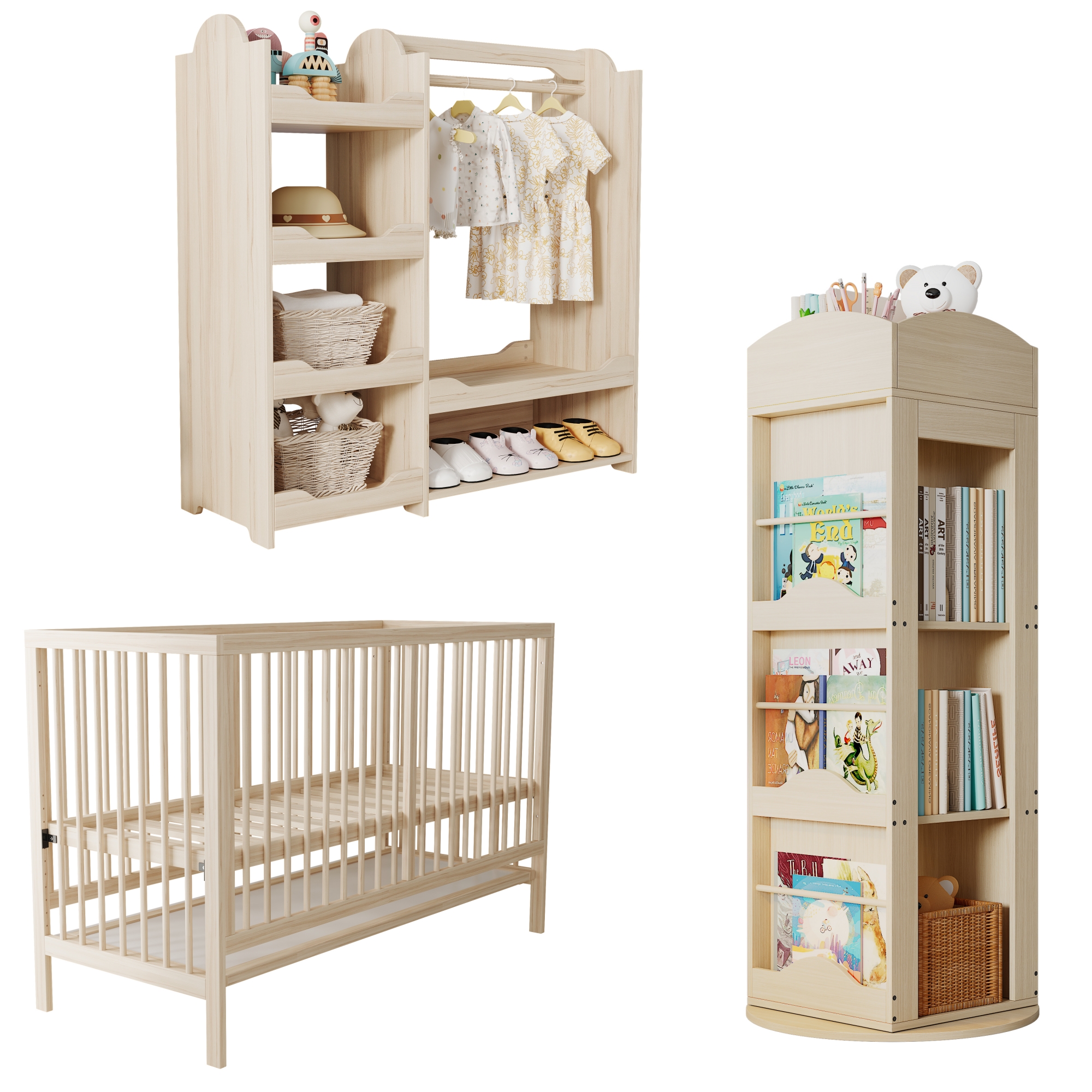 Vue principale du ensemble de mobilier enfant