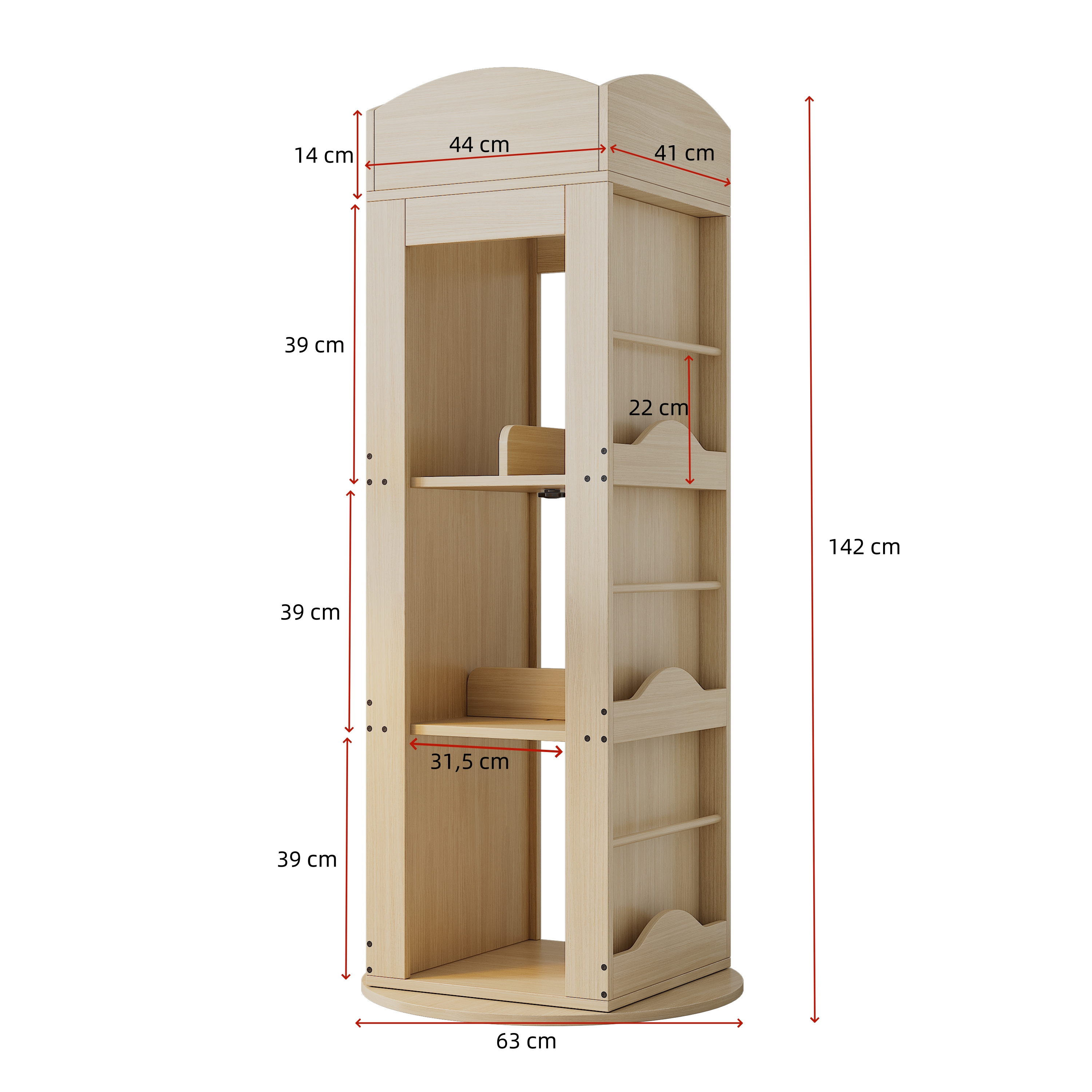 Dimensions du bibliothèque