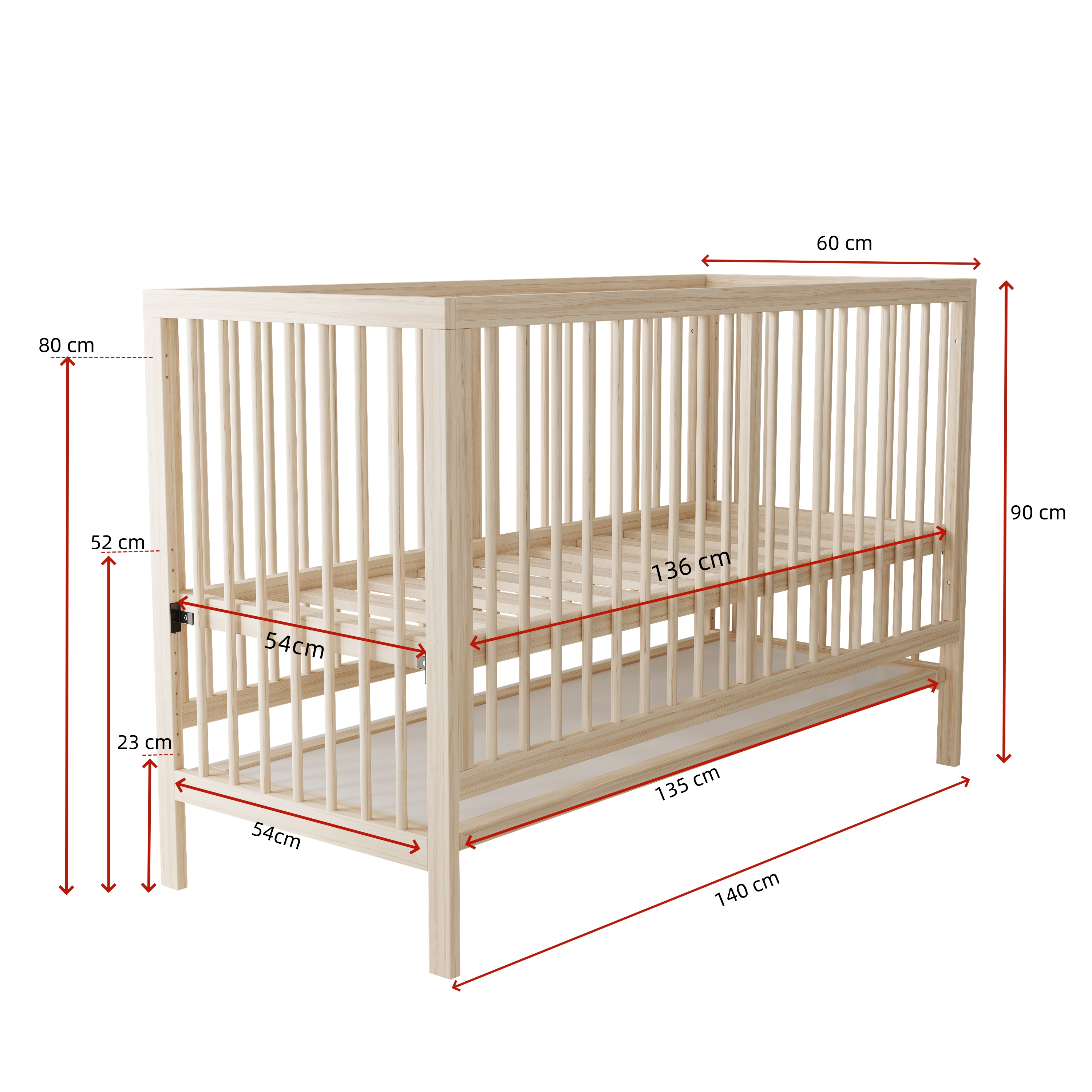 Dimensions du ensemble de mobilier enfant