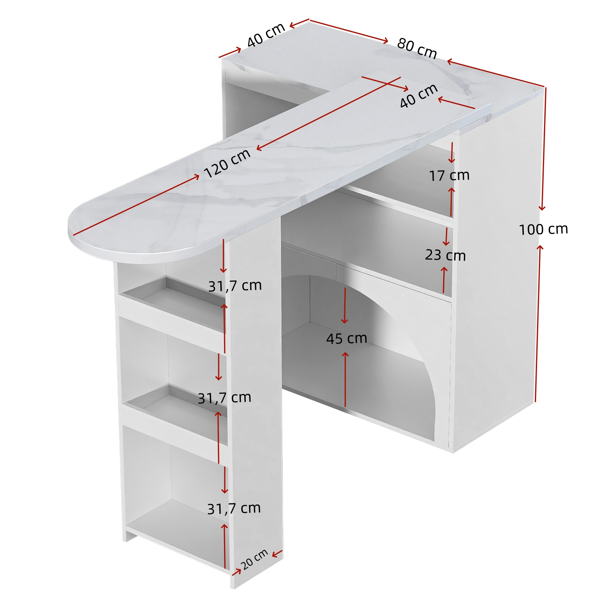 repliée : table‑bar compacte idéale pour petits espaces