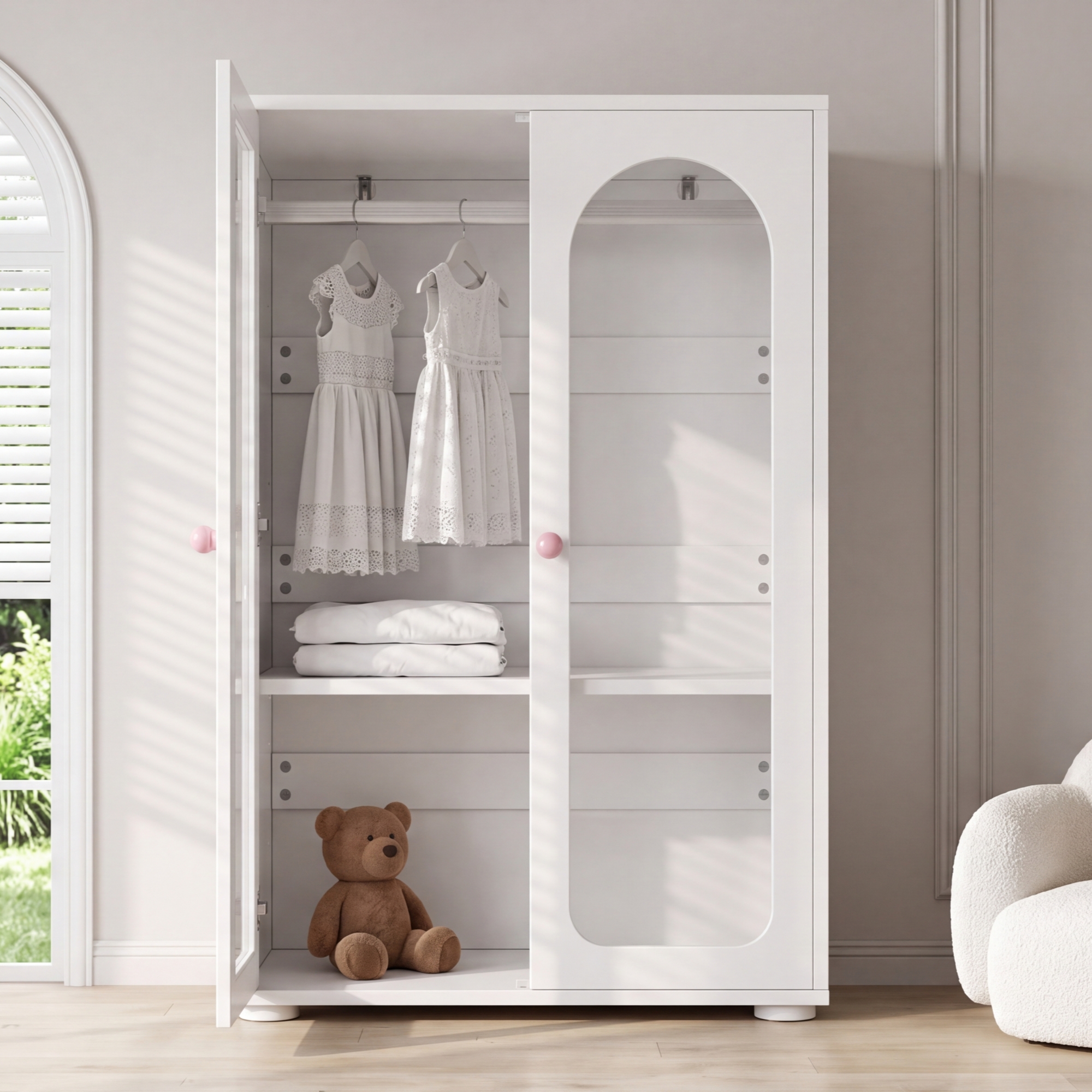 Organisation intérieure armoire blanche