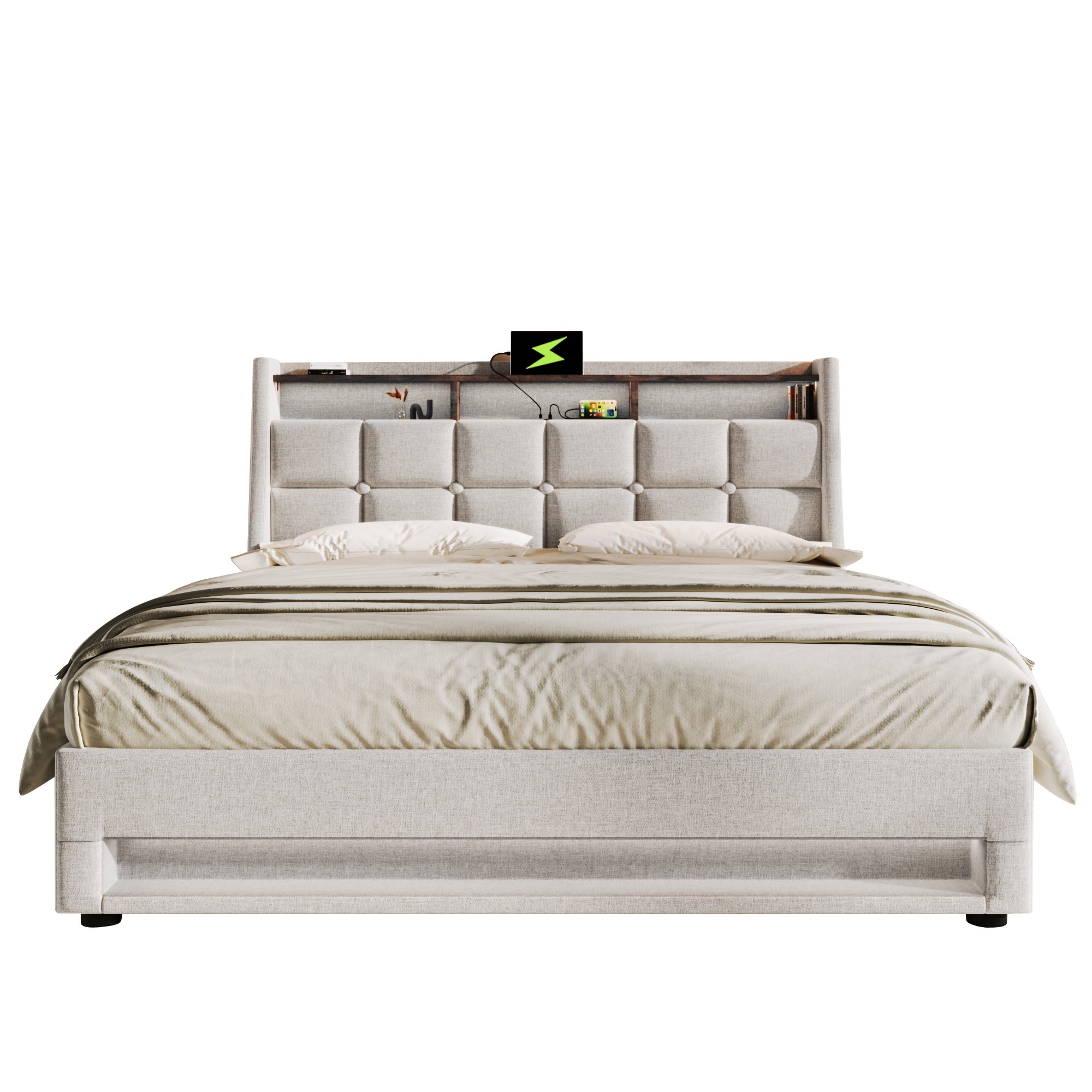 produit fini lit complet style vintage‑moderne
