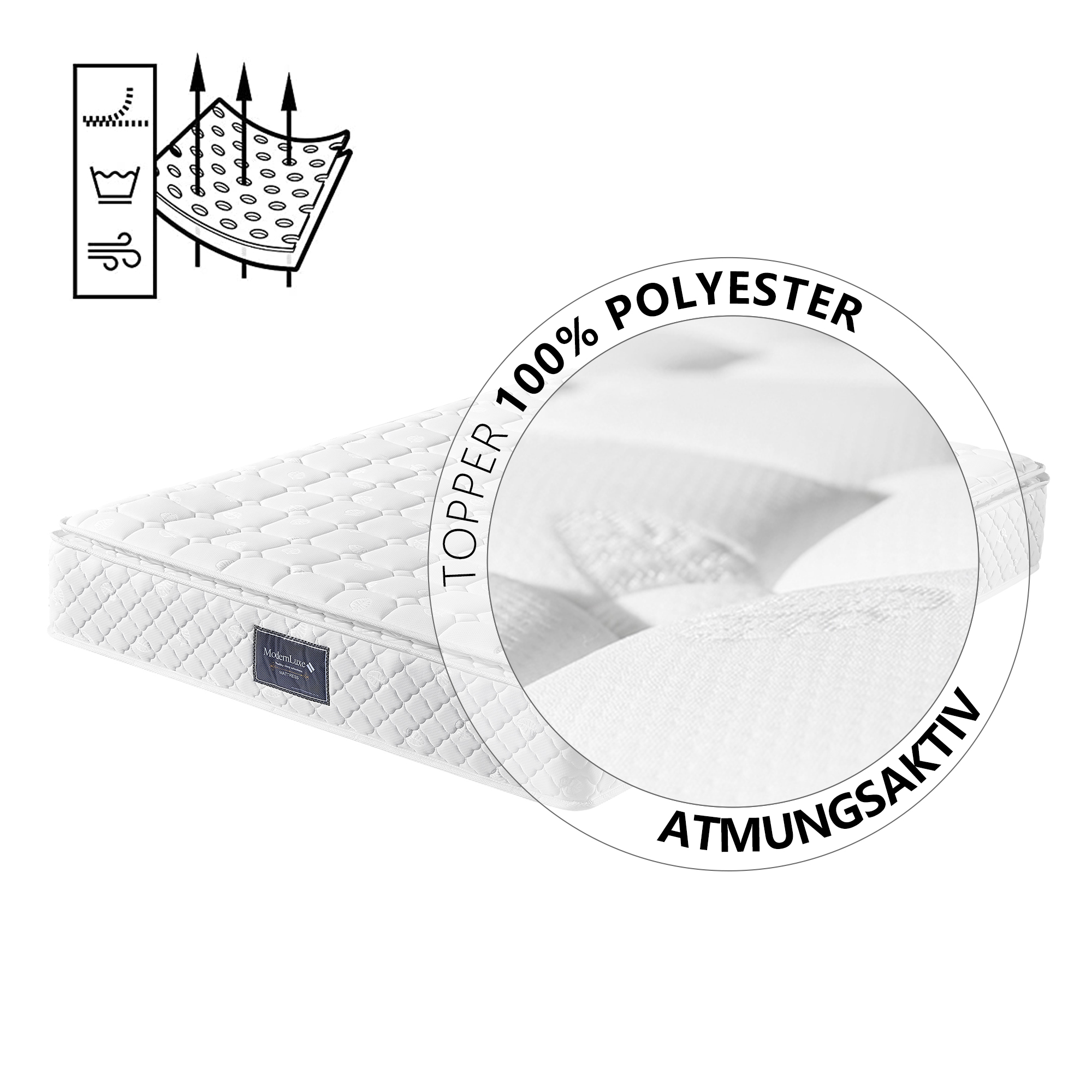 Polsterbett 140x200 cm Samt Doppelbett mit LED-Dia