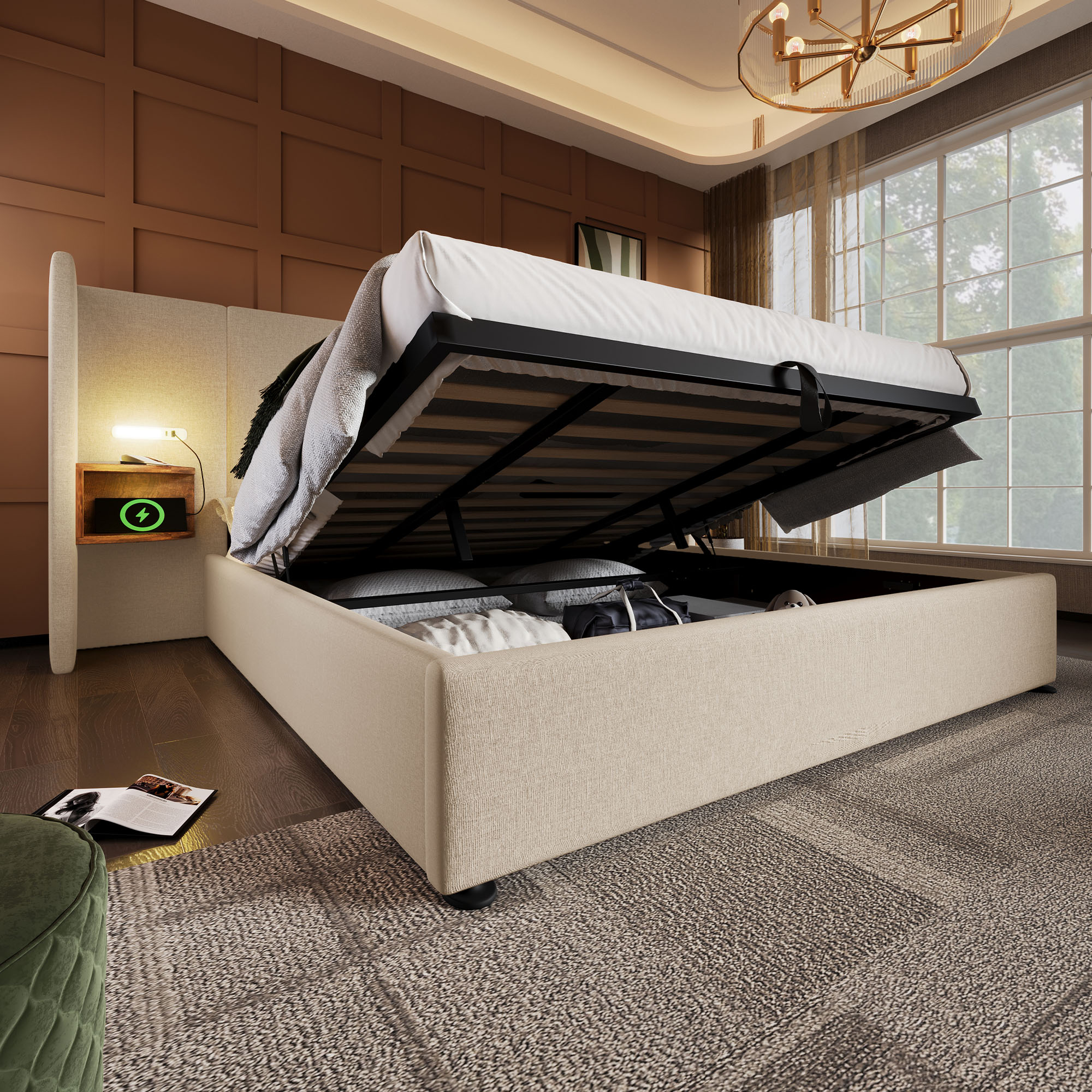 barres métalliques anti‑glissement matelas