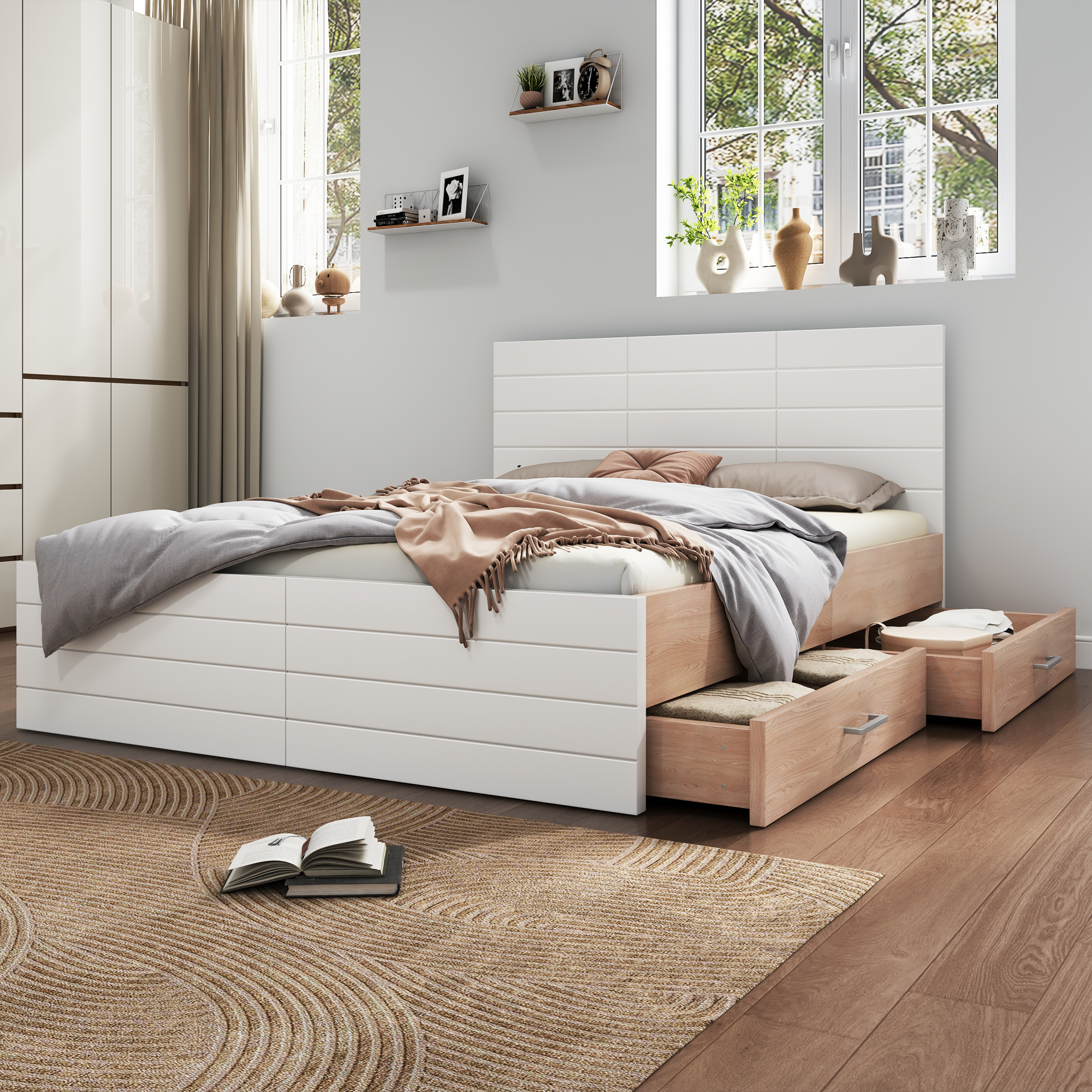 Des rangements organisés autour du couchage