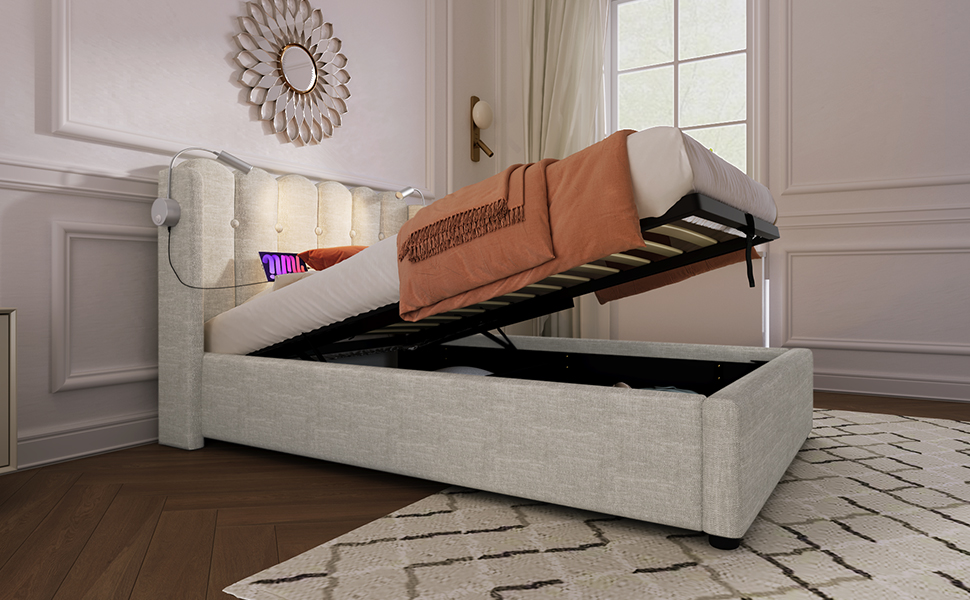 version tissu lin beige
