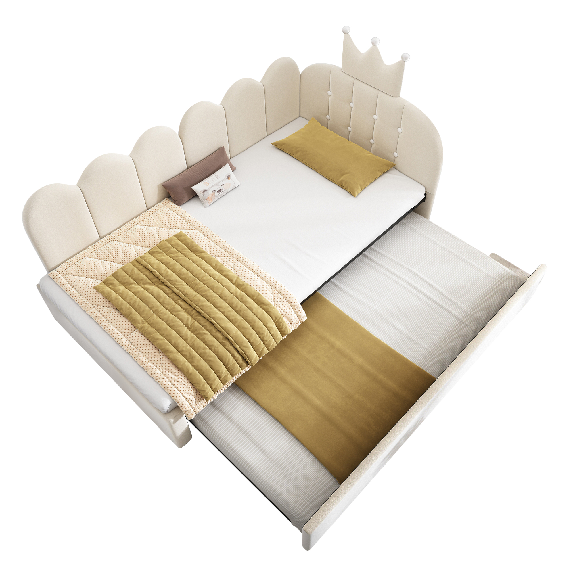 Banquette lit avec lit gigogne
