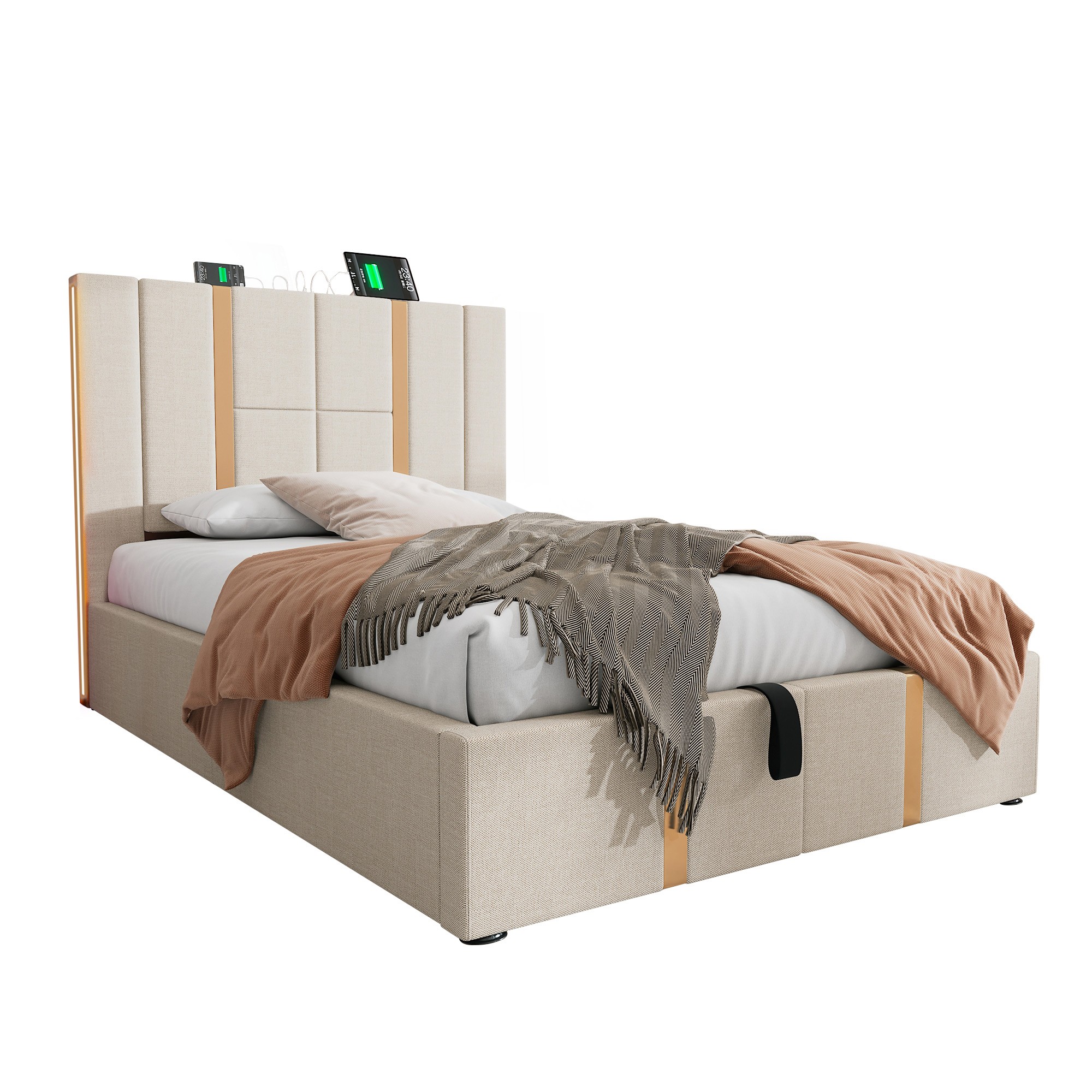 Polsterbett USB Type C Ladefunktion APP-Control LE