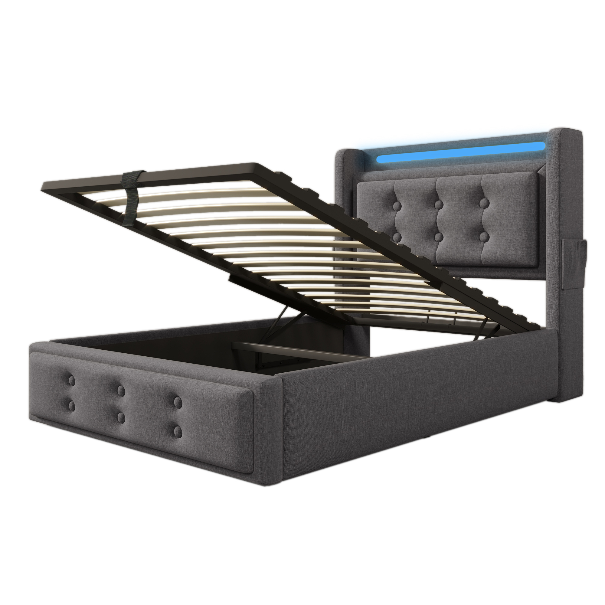 lit‑coffre avec matelas 406 ressorts
