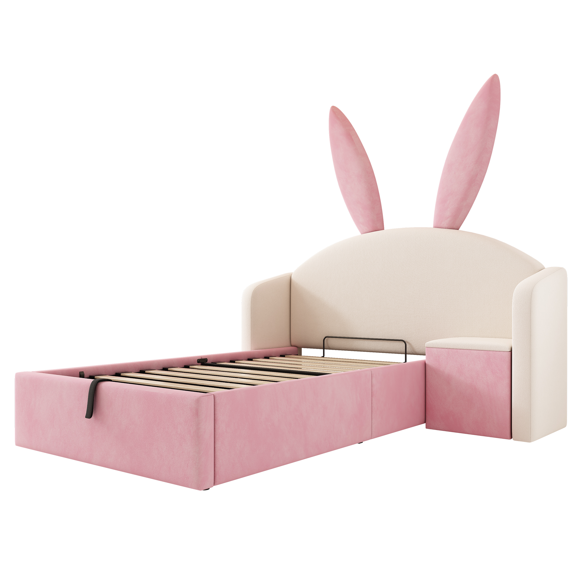 détail oreilles de lapin de la tête de lit