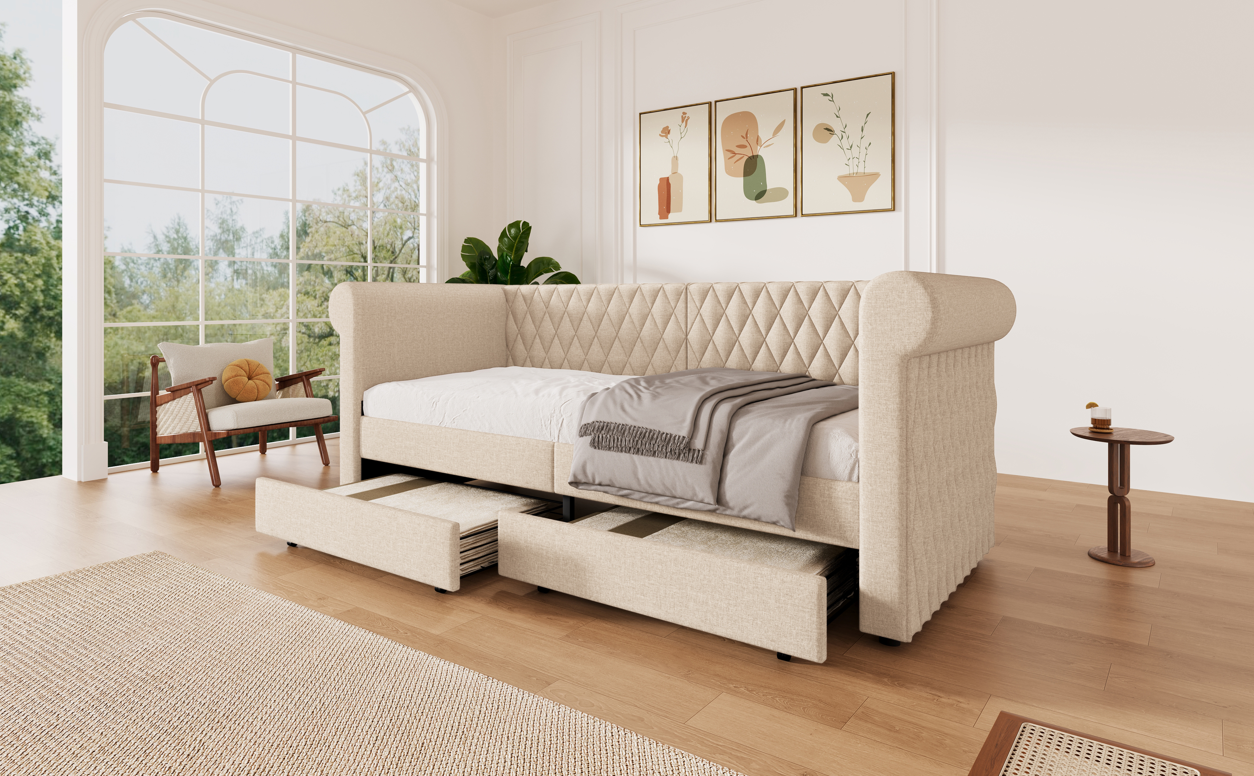 Détail du lit banquette