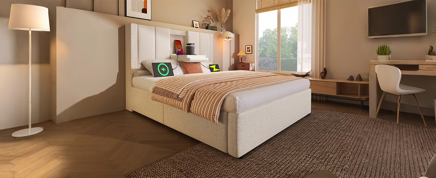 Détail du lit rembourré