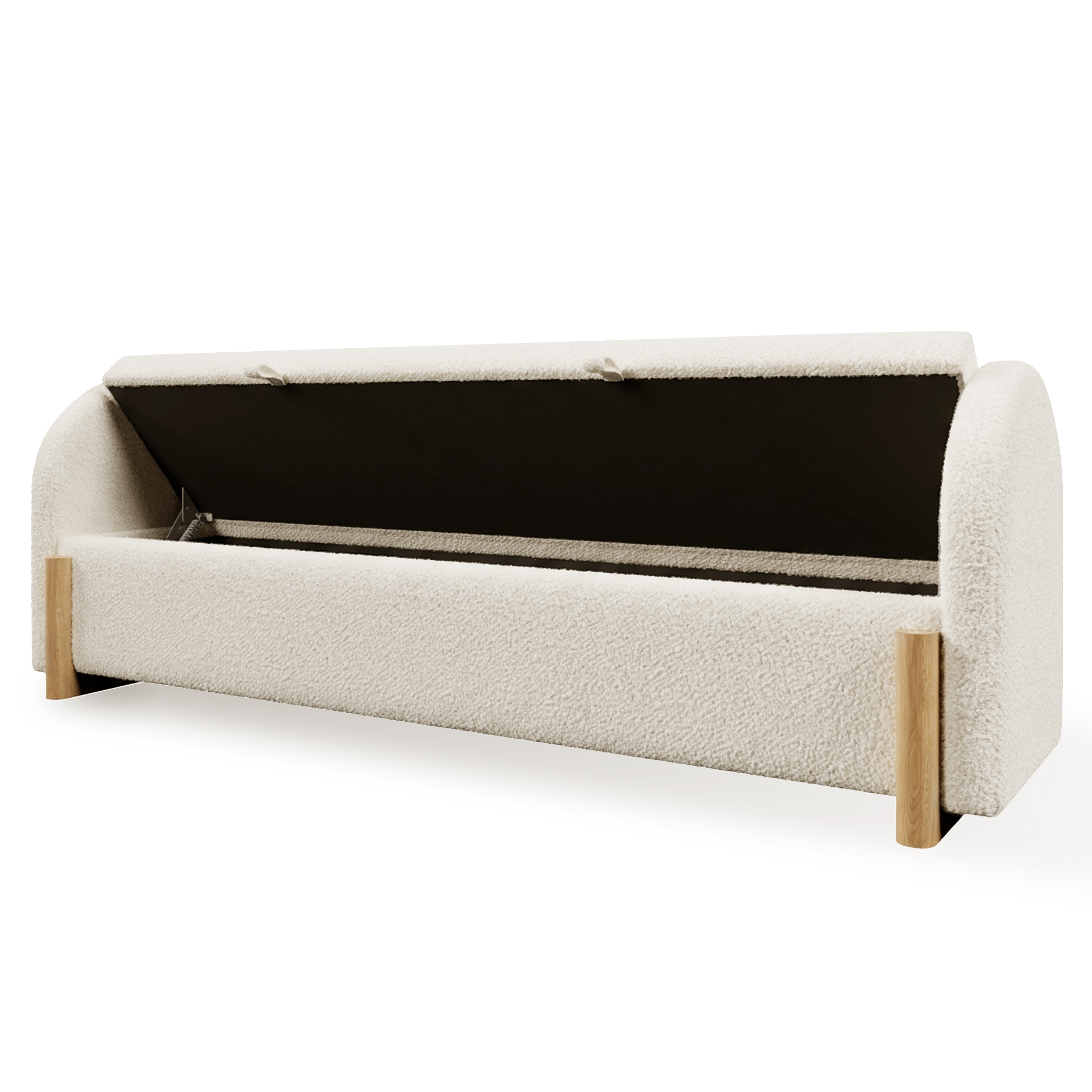 détail pied en bois massif forme U