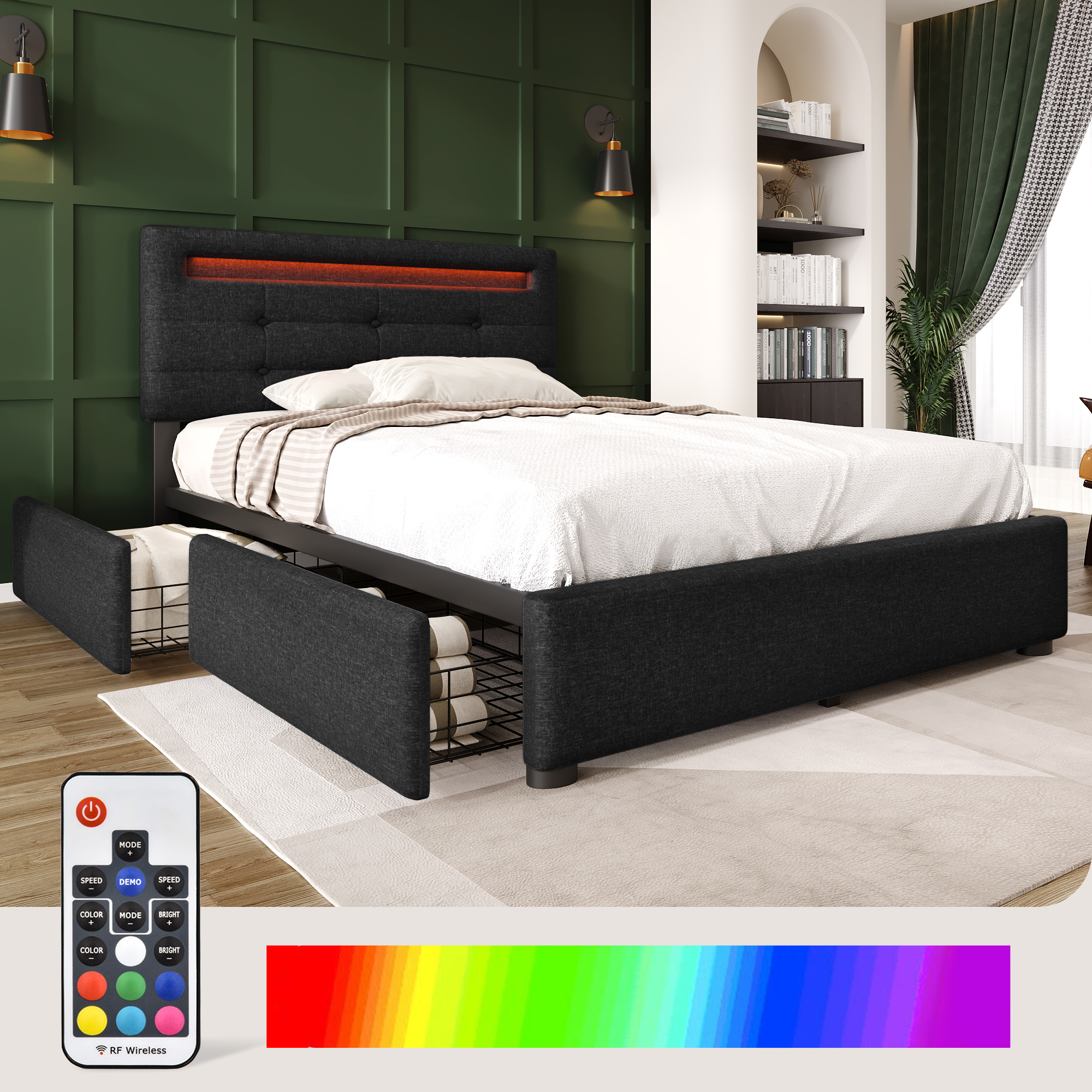 changer couleurs et luminosité LED par télécommande