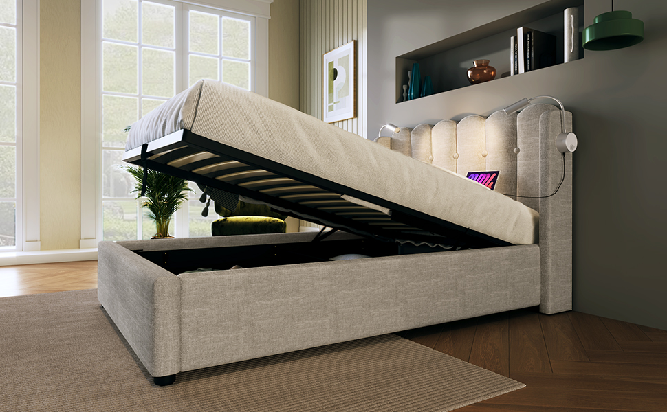 Polsterbett Einzelbett Leselicht mit Ladefunktion 