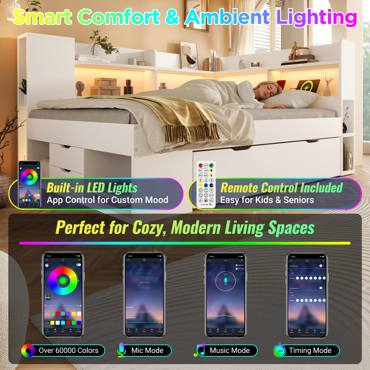 Éclairage LED RGB chambre