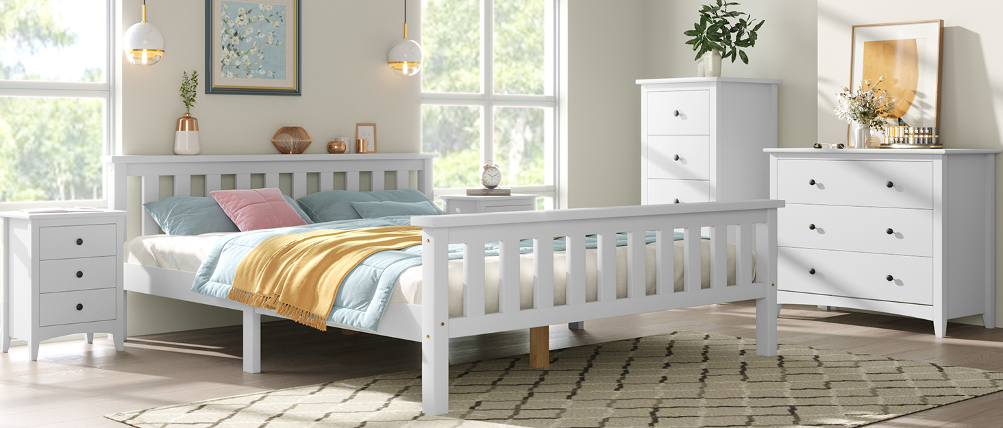 Doppelbett Holzbett 140 x 200 cm Massivholzbett mi