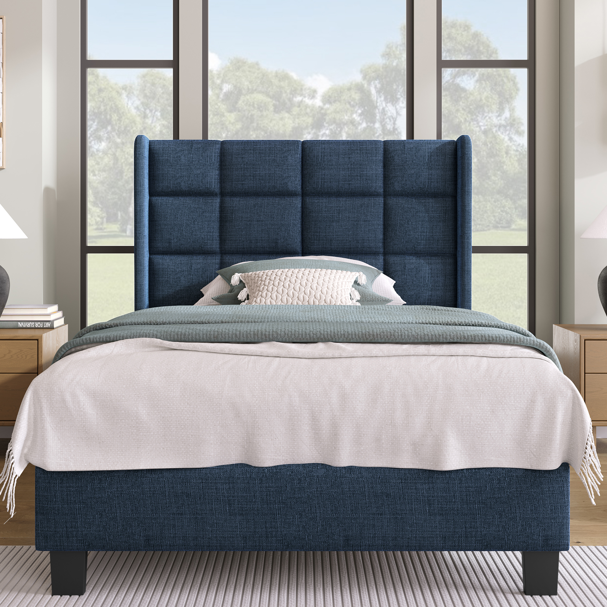 Modernes Design Polsterbett Mit seinem gepolsterte