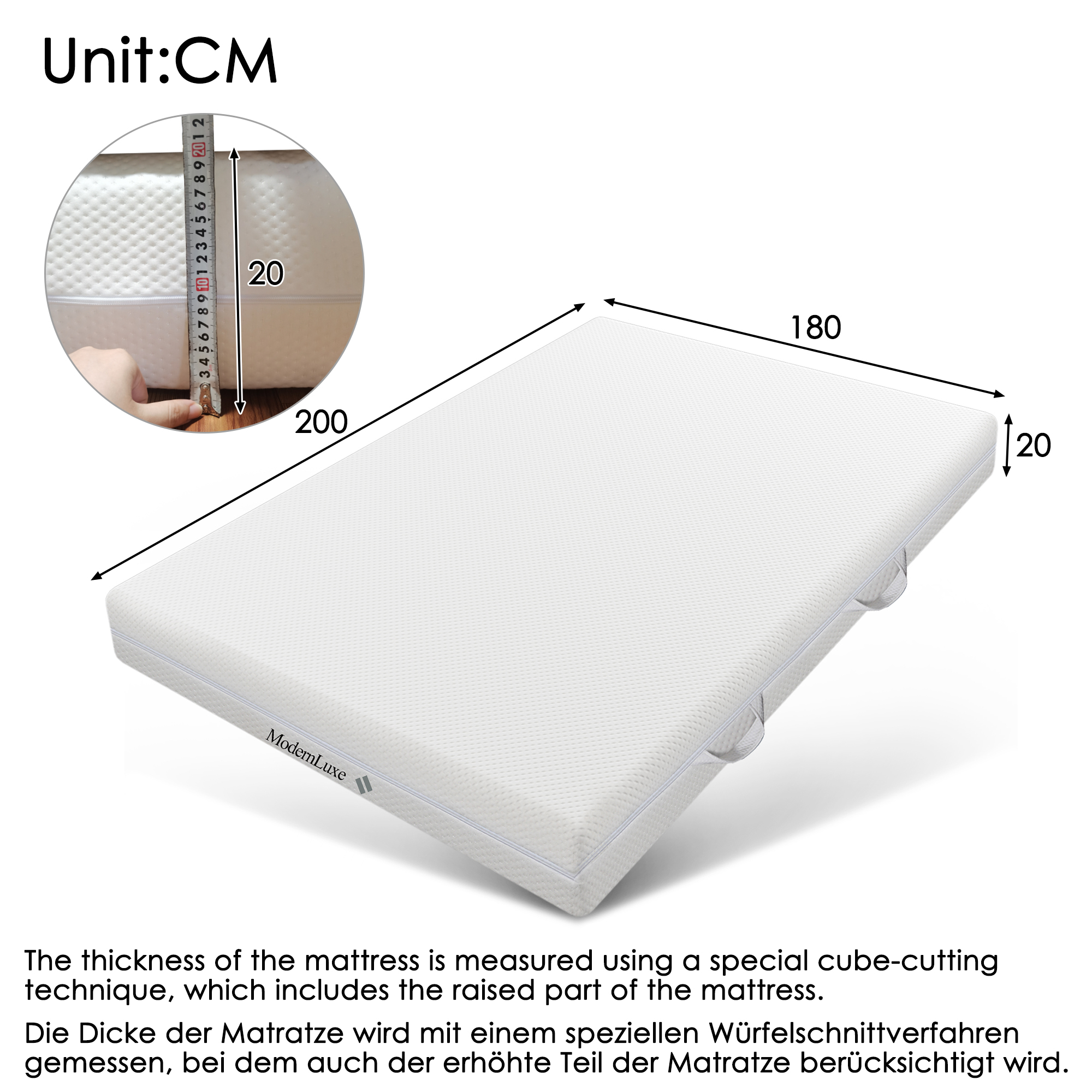 Dimensions du matelas