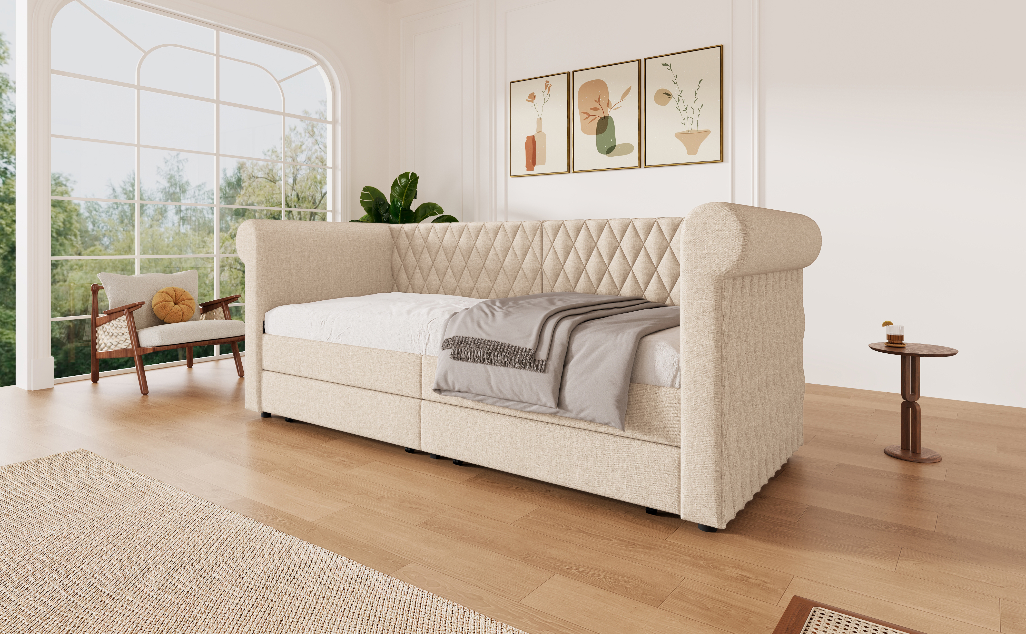 Détail du lit banquette