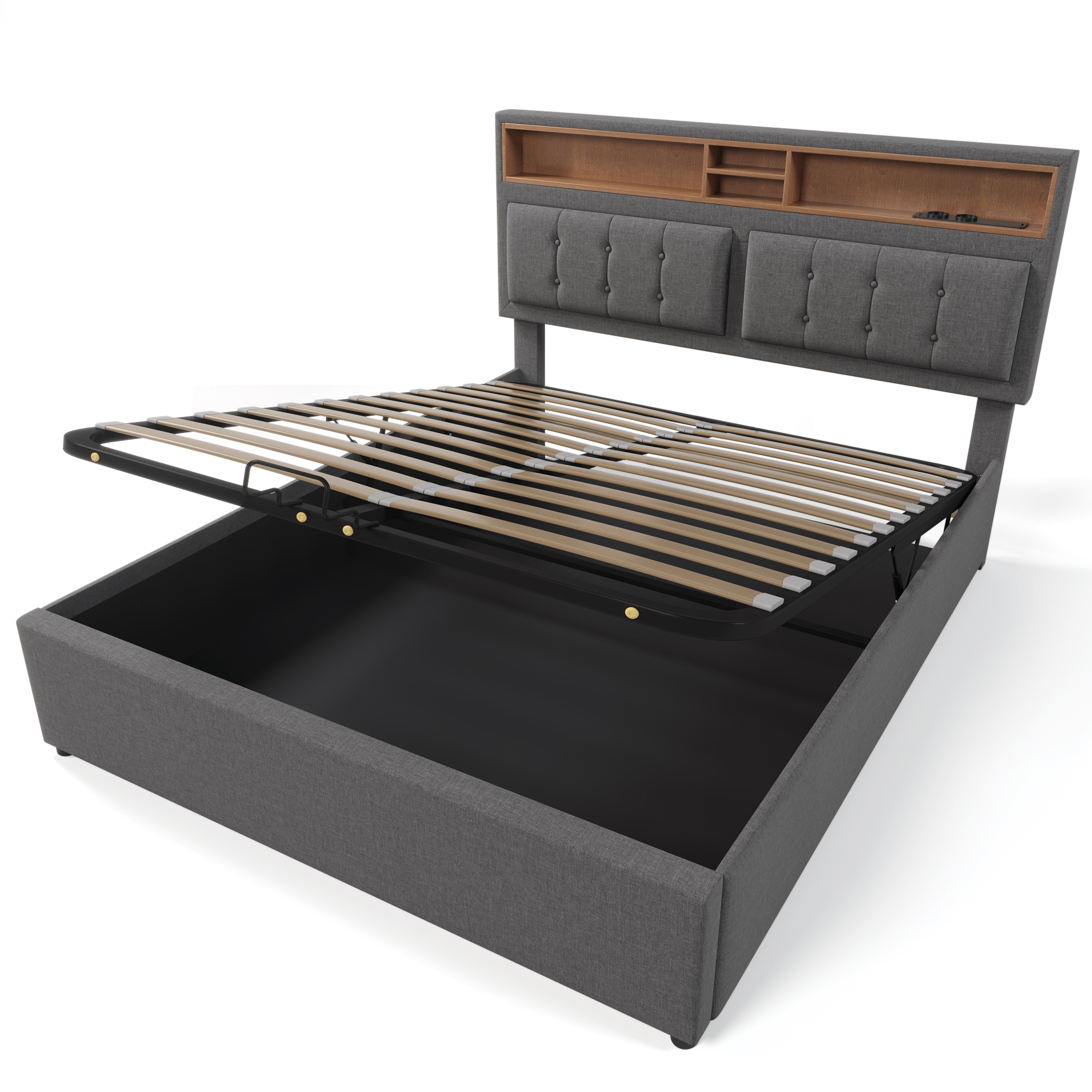 Polsterbett Doppelbett mit USB C Steckdose Ladefun