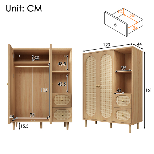 Vue d'ensemble de l'armoire