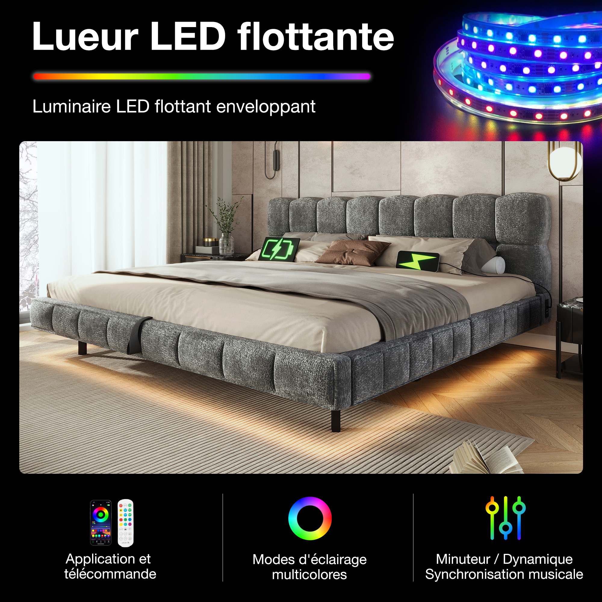 Étagère et port USB intégrés