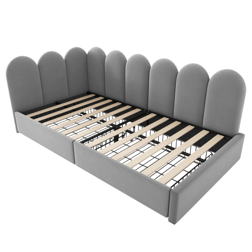 Sommier à lattes inclus pour lit banquette 90x190 cm