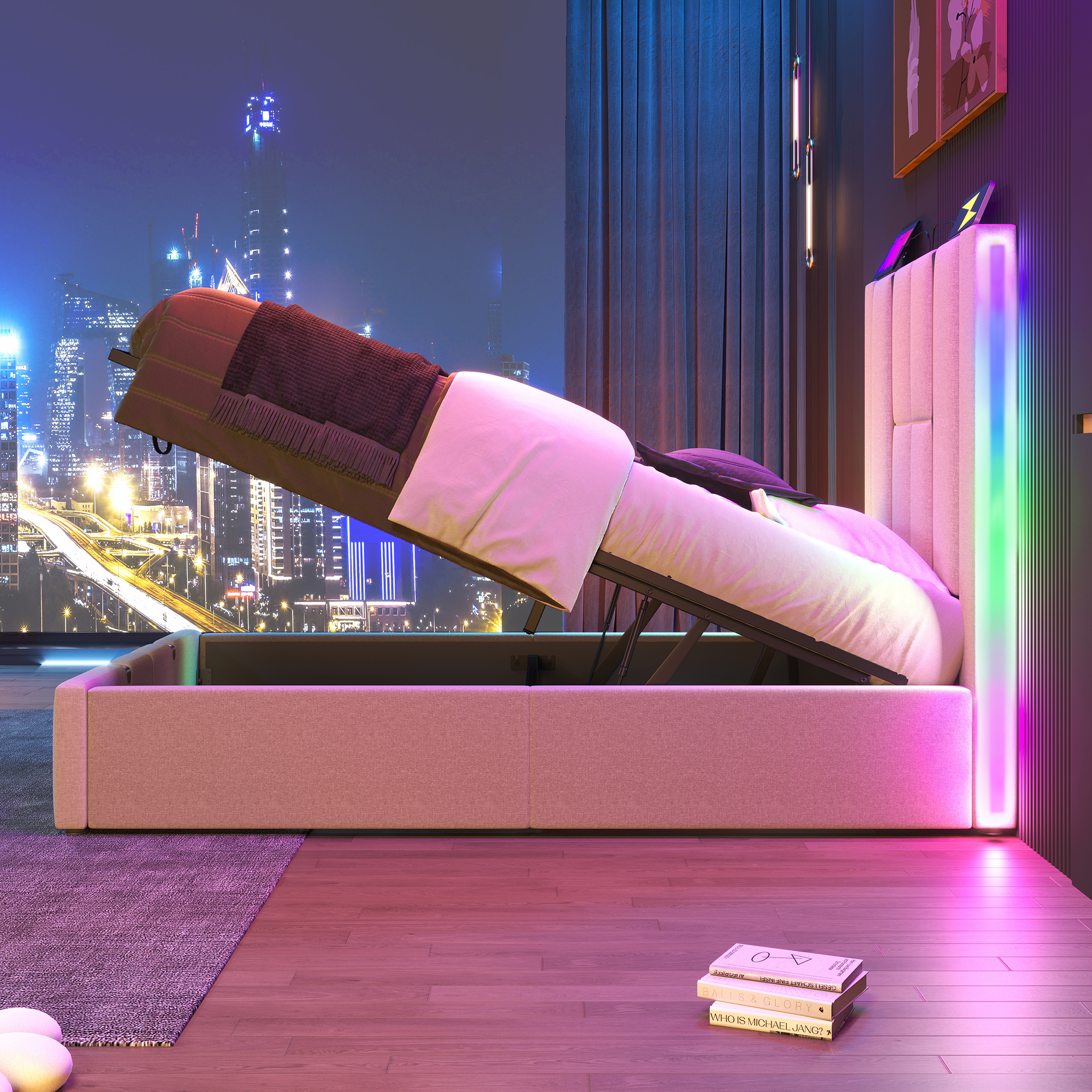 Polsterbett USB Type C Ladefunktion APP-Control LE