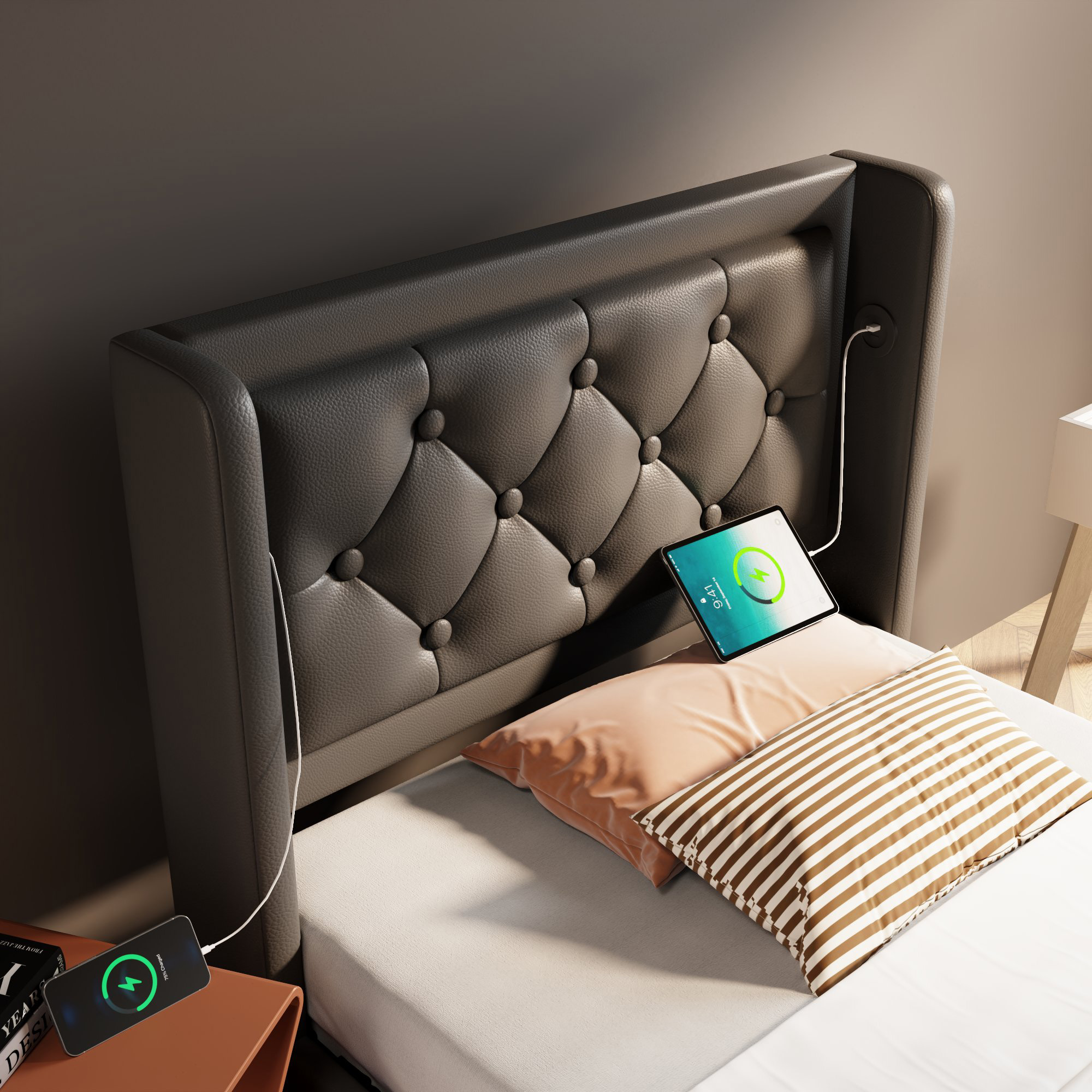 lattes élastiques pour soutien dorsal, butoir anti‑glissement matelas