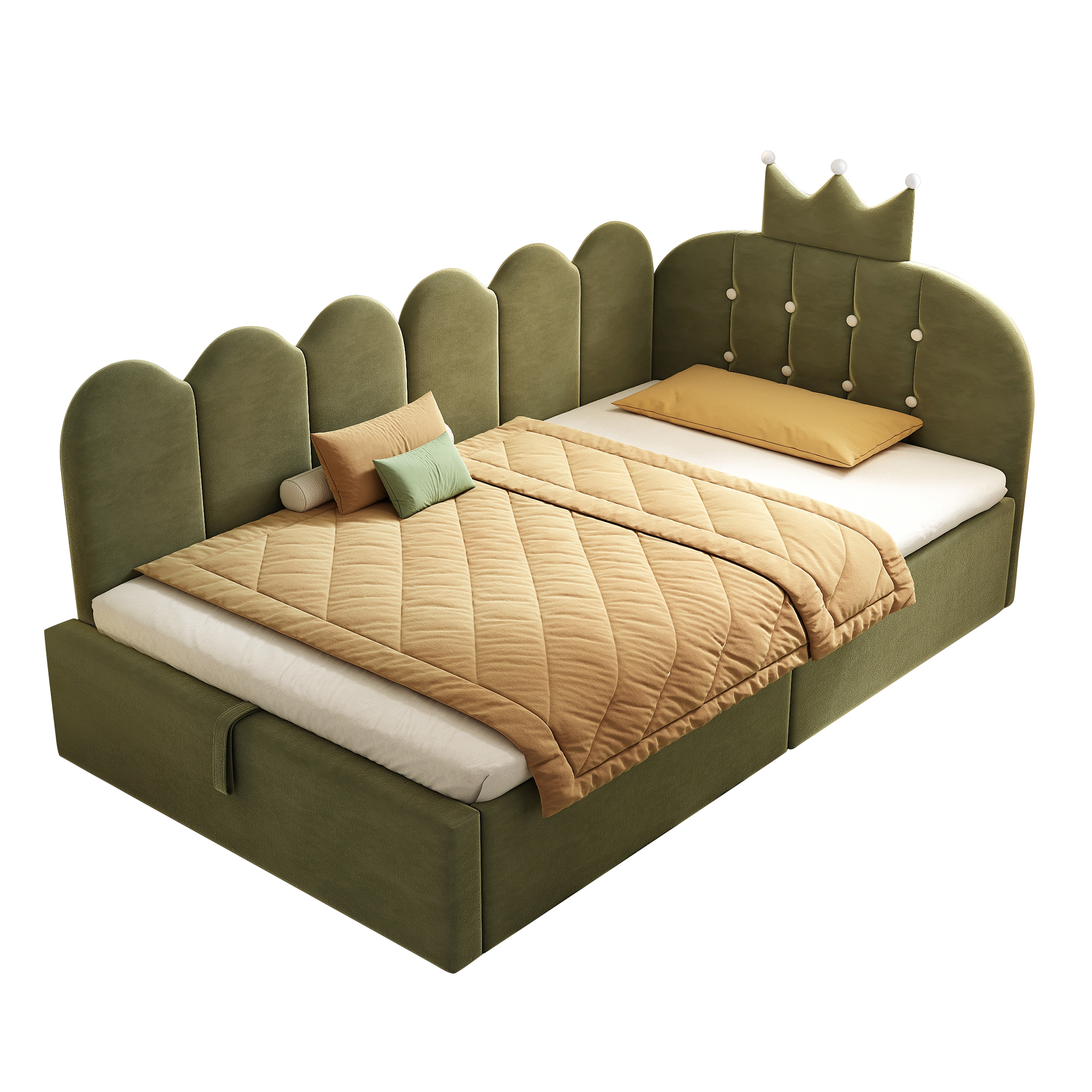 ranger boîtes à chaussures, caisses de rangement sous le lit, butoir anti‑glissement du matelas à la tête‑de‑lit