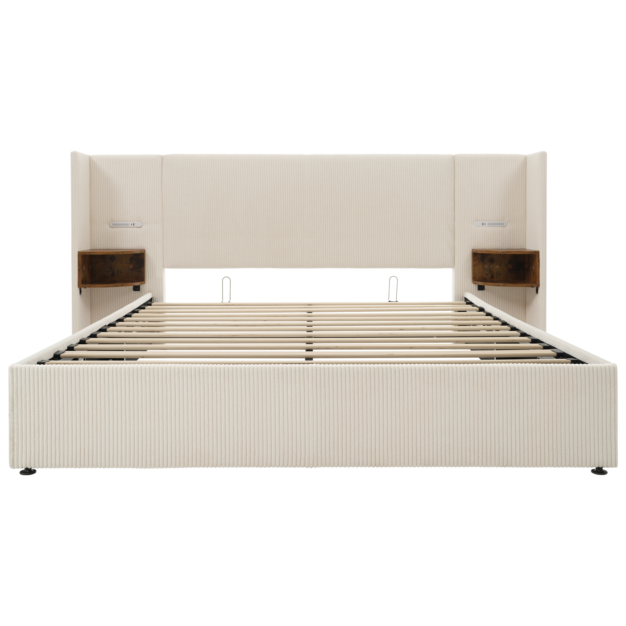Polsterbett Doppelbett 160×200 mit Nachttisch, Les