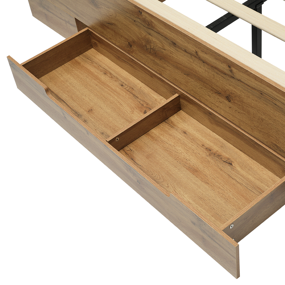 Détail du lit avec rangement