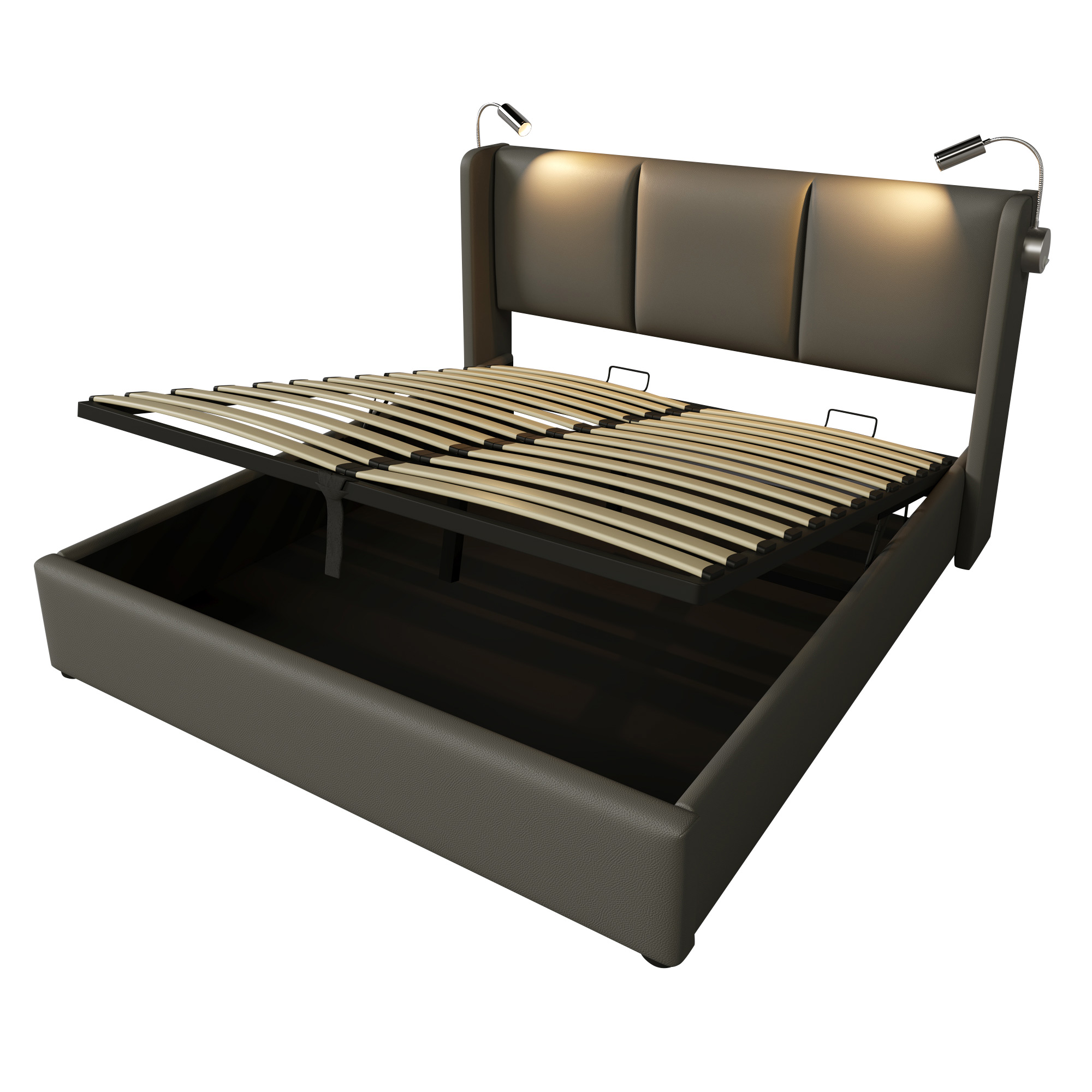 Polsterbett Doppelbett Stauraum Bettkasten Leselic