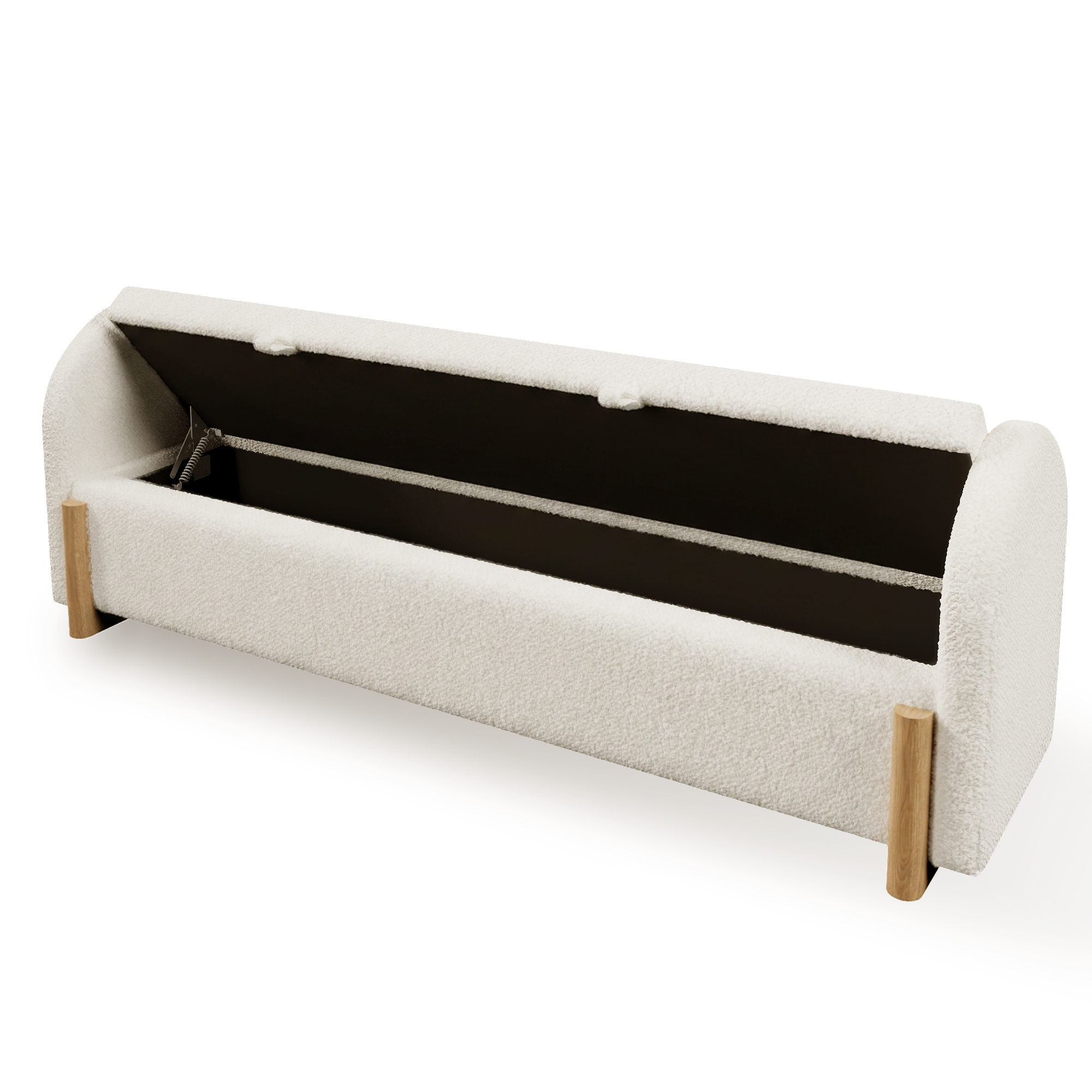 détail vérin à gaz système soft‑close