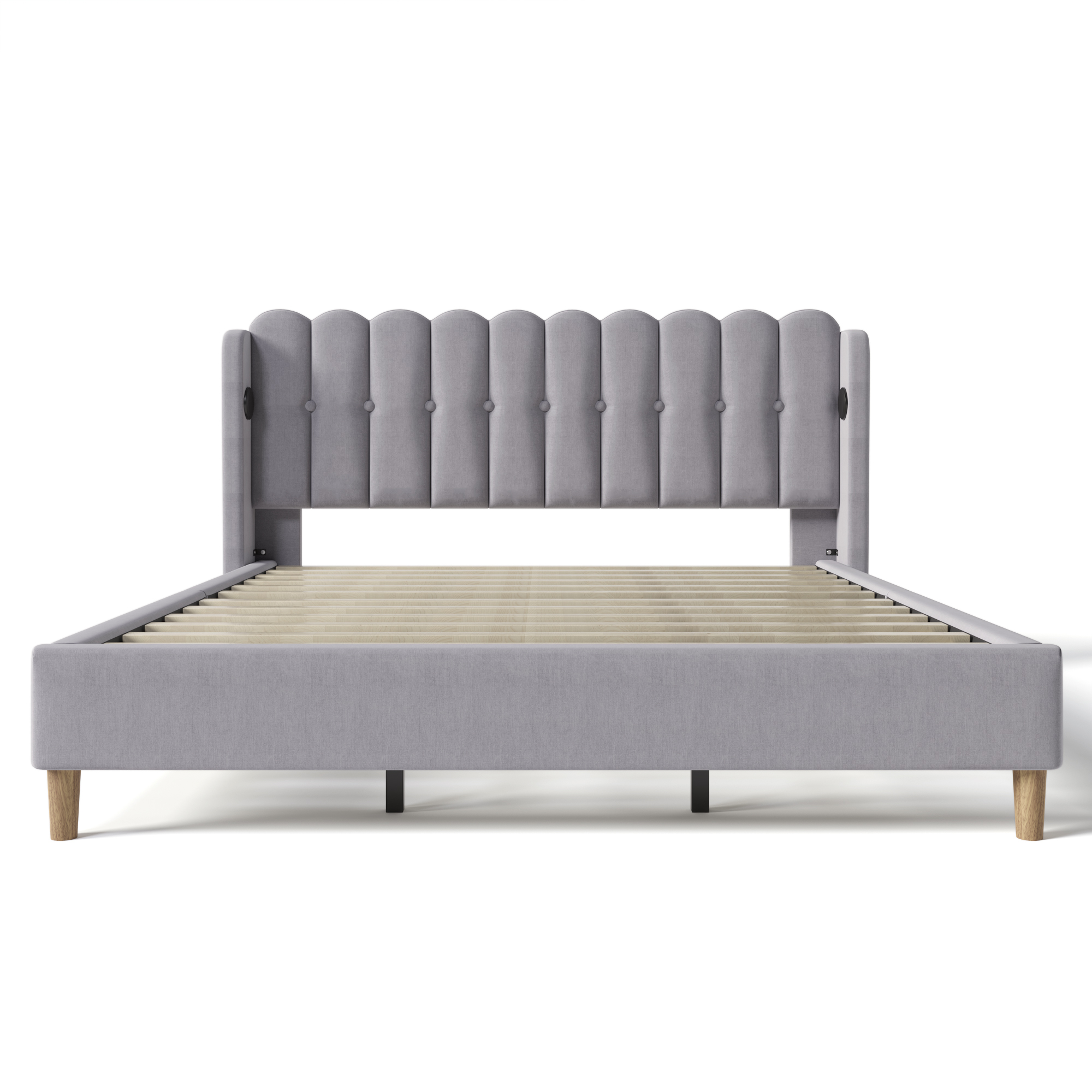 produit fini lit complet tête‑de‑lit wingback