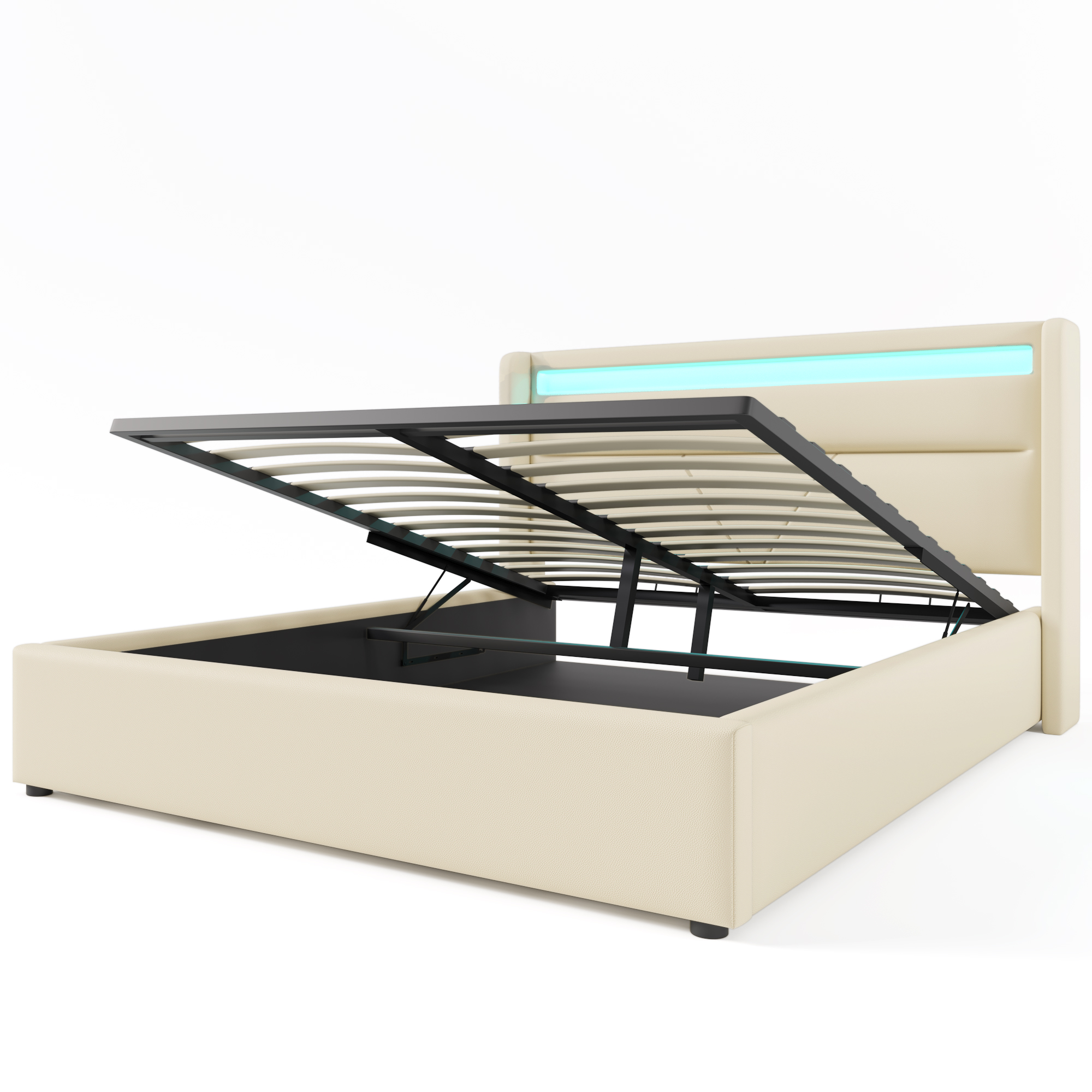 tissu Oxford fixé sur la partie inférieure du lit pour bloquer la poussière
